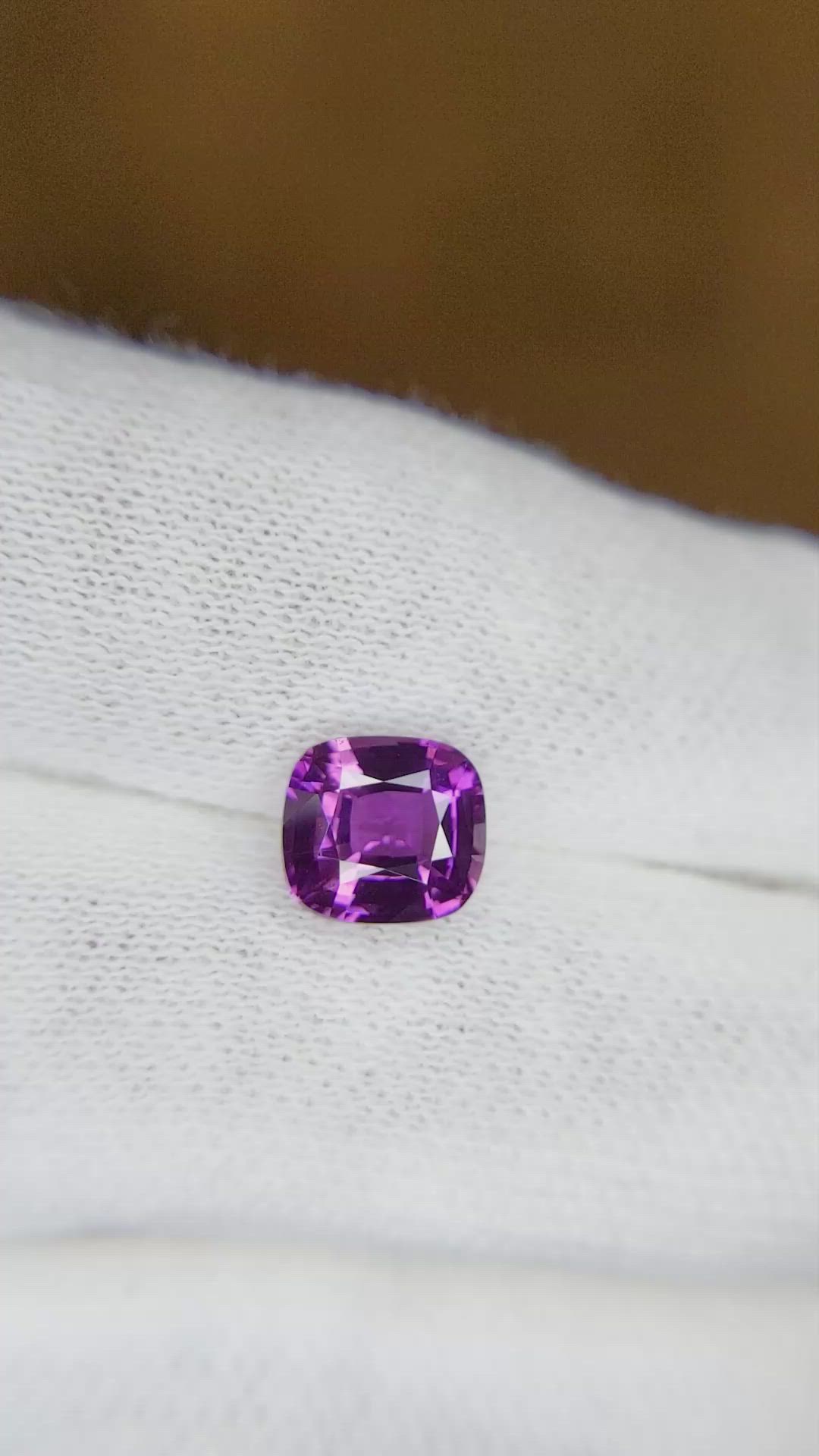 2.04 Ct. Purple Sapphire from Ceylon (Sri Lanka) Size Video
