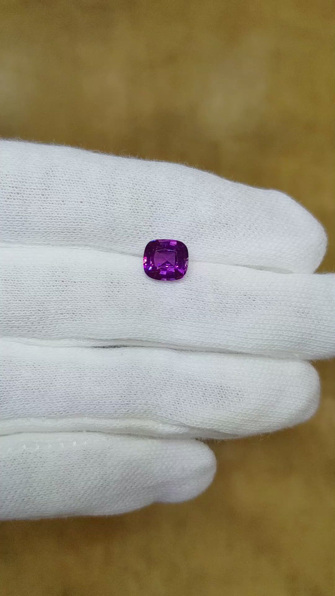 2.04 Ct. Purple Sapphire from Ceylon (Sri Lanka) Size Video