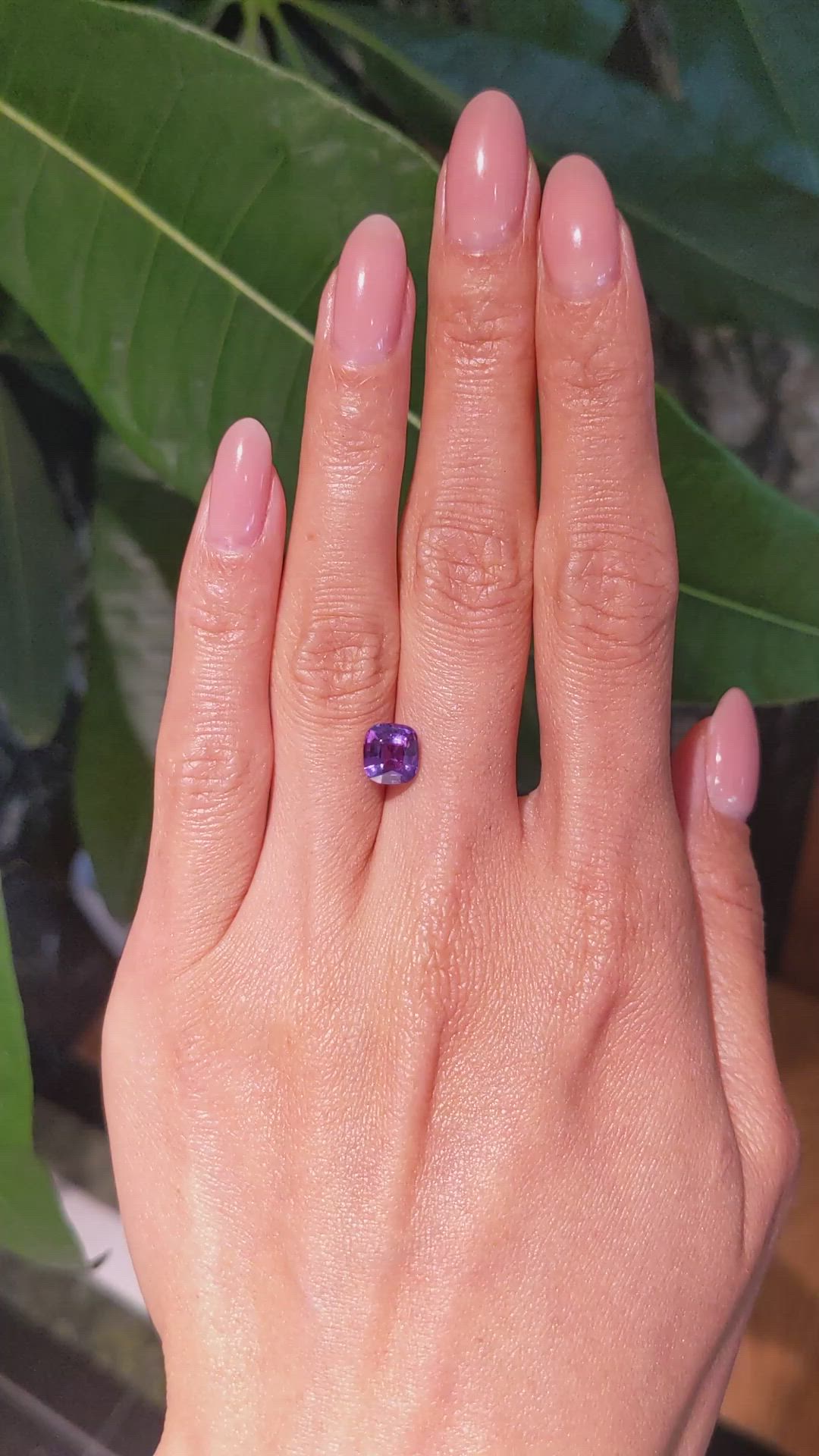 2.04 Ct. Purple Sapphire from Ceylon (Sri Lanka) Size Video