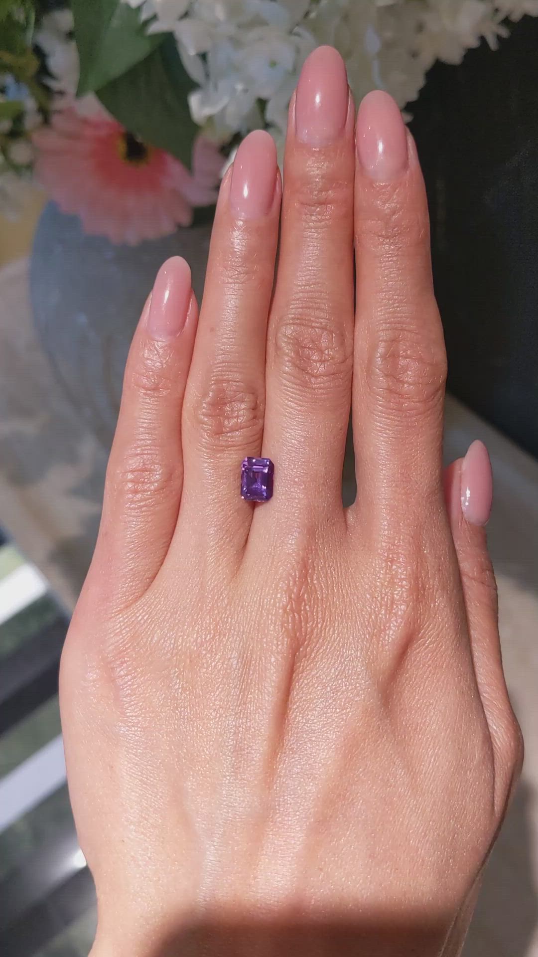 1.97 Ct. Purple Sapphire from Ceylon (Sri Lanka) Size Video