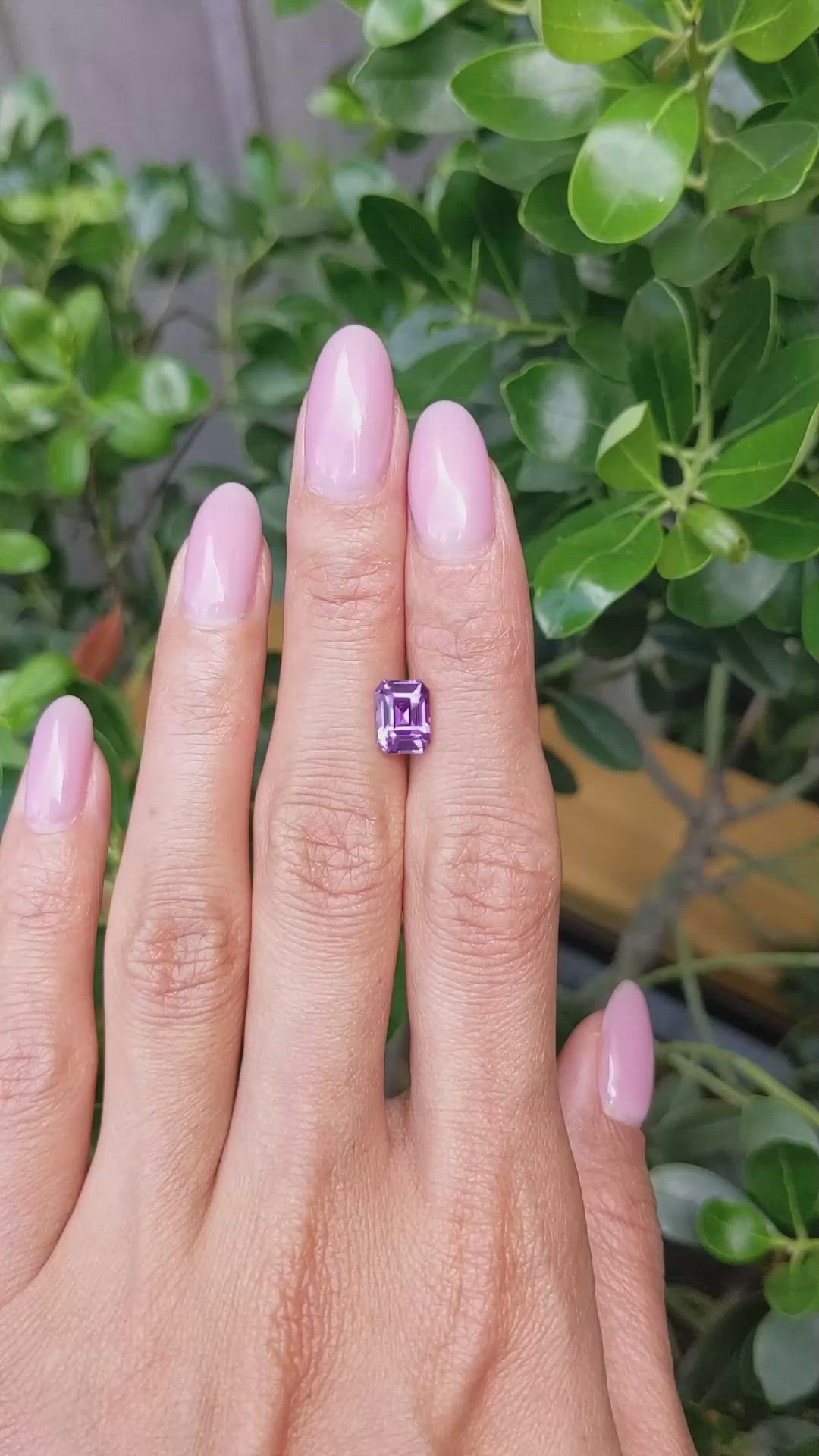 1.97 Ct. Purple Sapphire from Ceylon (Sri Lanka) Size Video