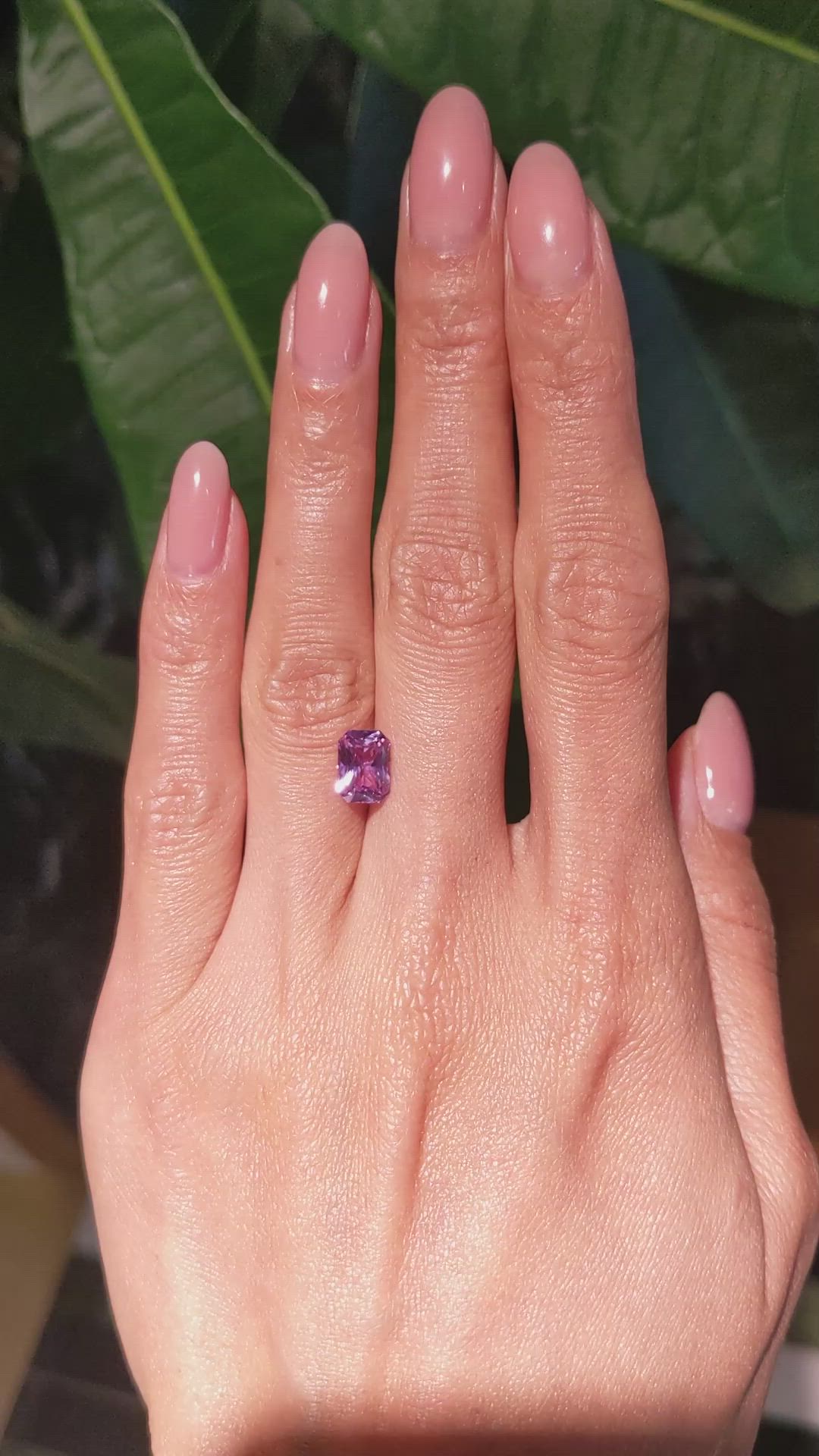 2.22 Ct. Purple Sapphire from Ceylon (Sri Lanka) Size Video