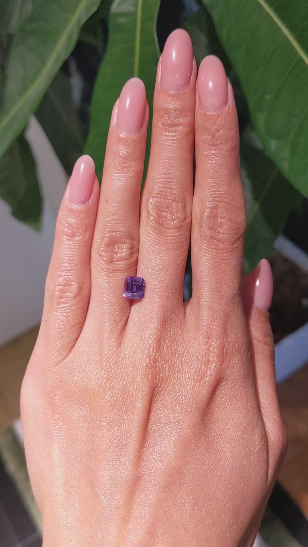 2.14 Ct. Purple Sapphire from Ceylon (Sri Lanka) Size Video
