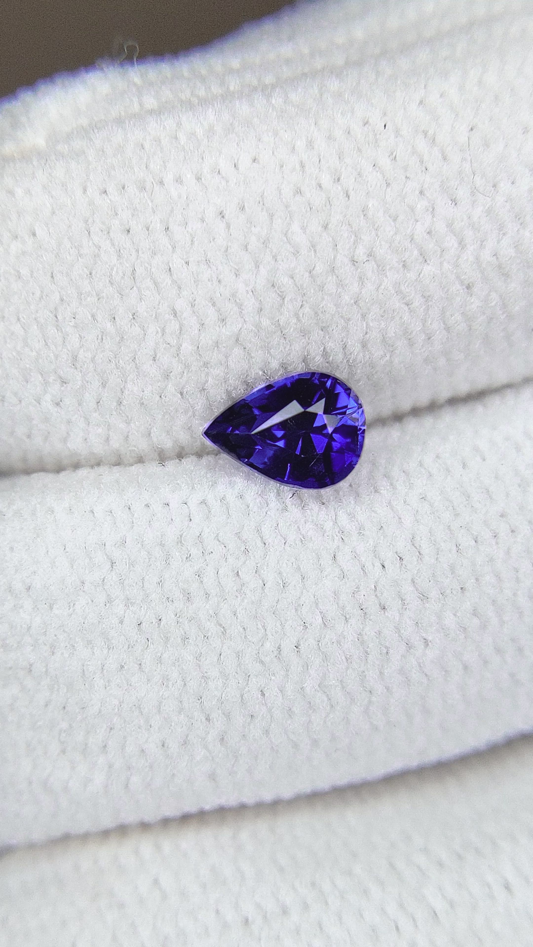 0.44 Ct. Blue Sapphire from Ceylon (Sri Lanka) Size Video