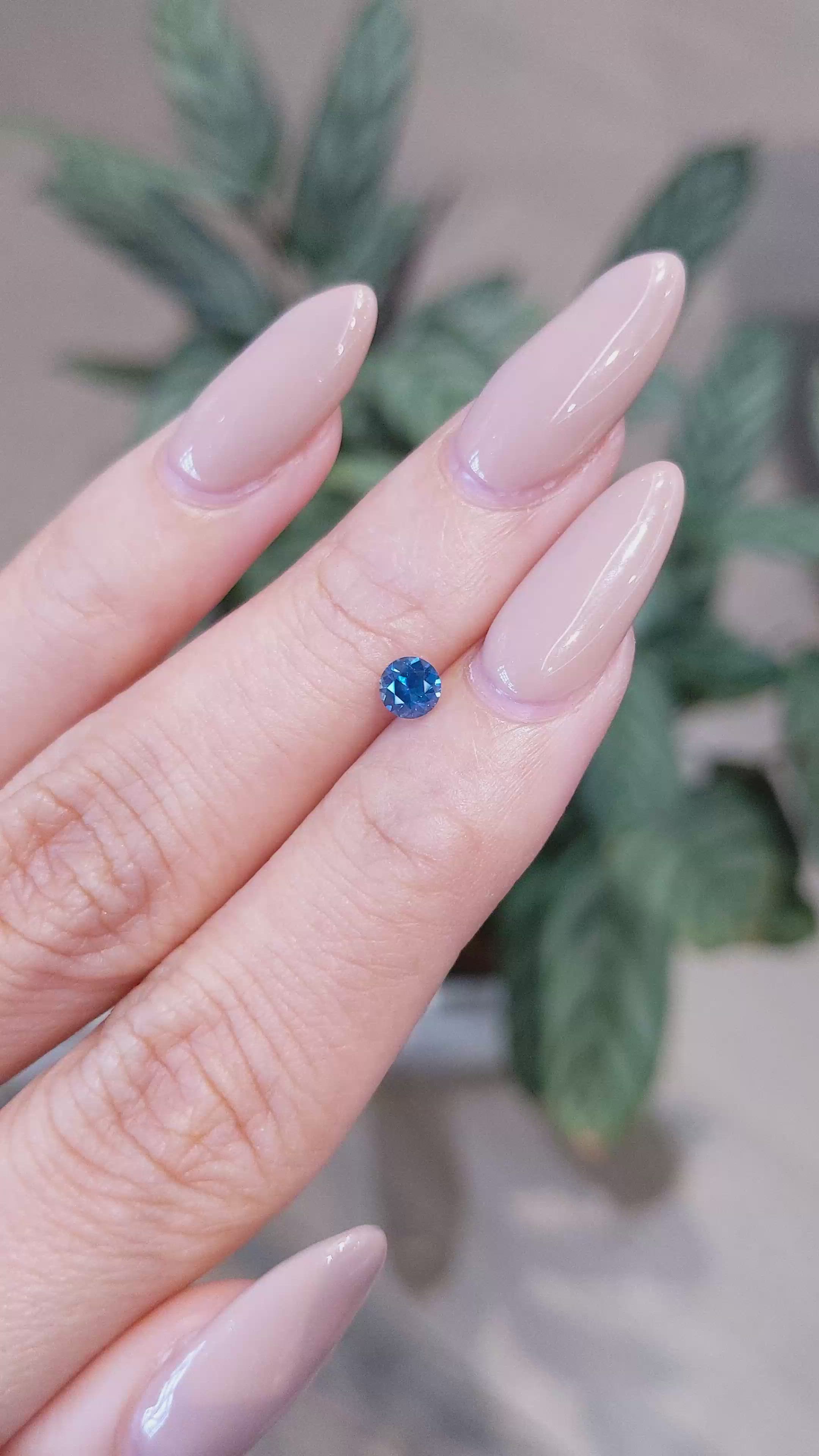 0.45 Ct. Blue Sapphire from Ceylon (Sri Lanka) Size Video