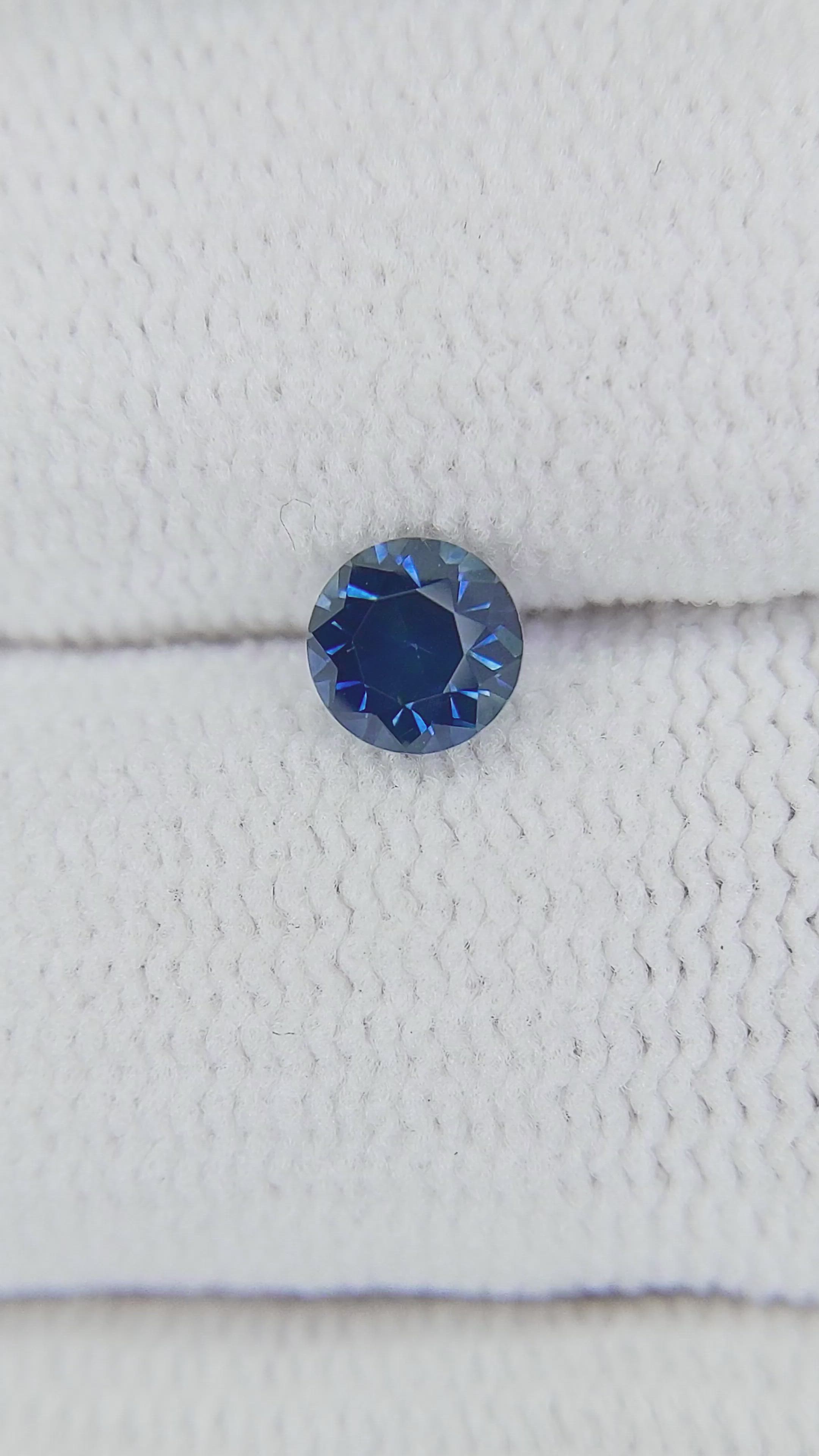 0.45 Ct. Blue Sapphire from Ceylon (Sri Lanka) Size Video