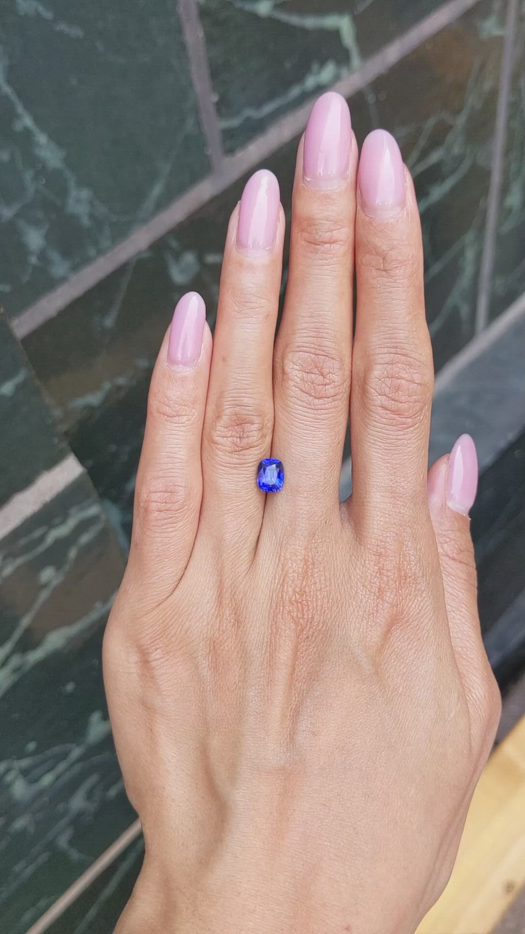 1.66 Ct. Blue Sapphire from Ceylon (Sri Lanka) Size Video