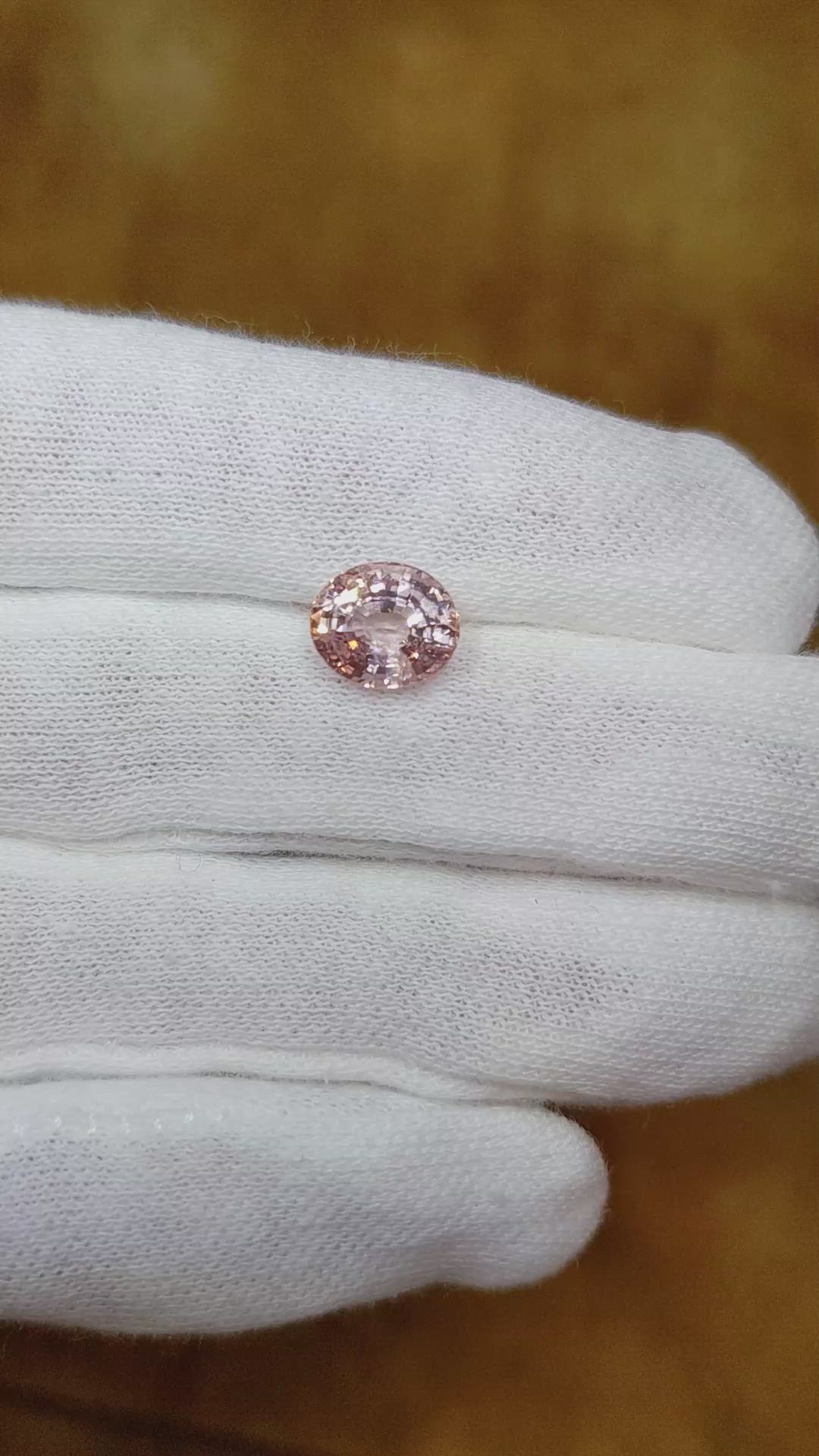 3.06 Ct. Padparadscha Sapphire from Ceylon (Sri Lanka) Size Video