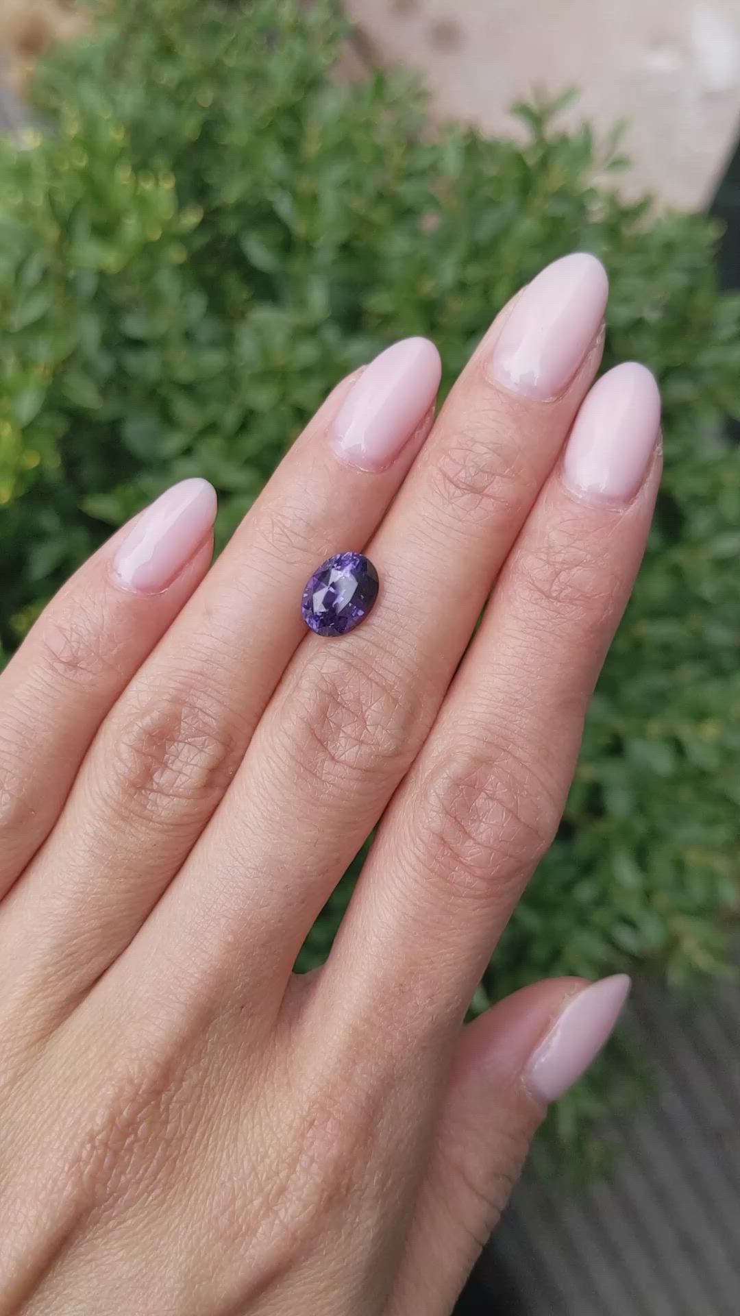 3.18 Ct. Purple Sapphire from Madagascar Size Video