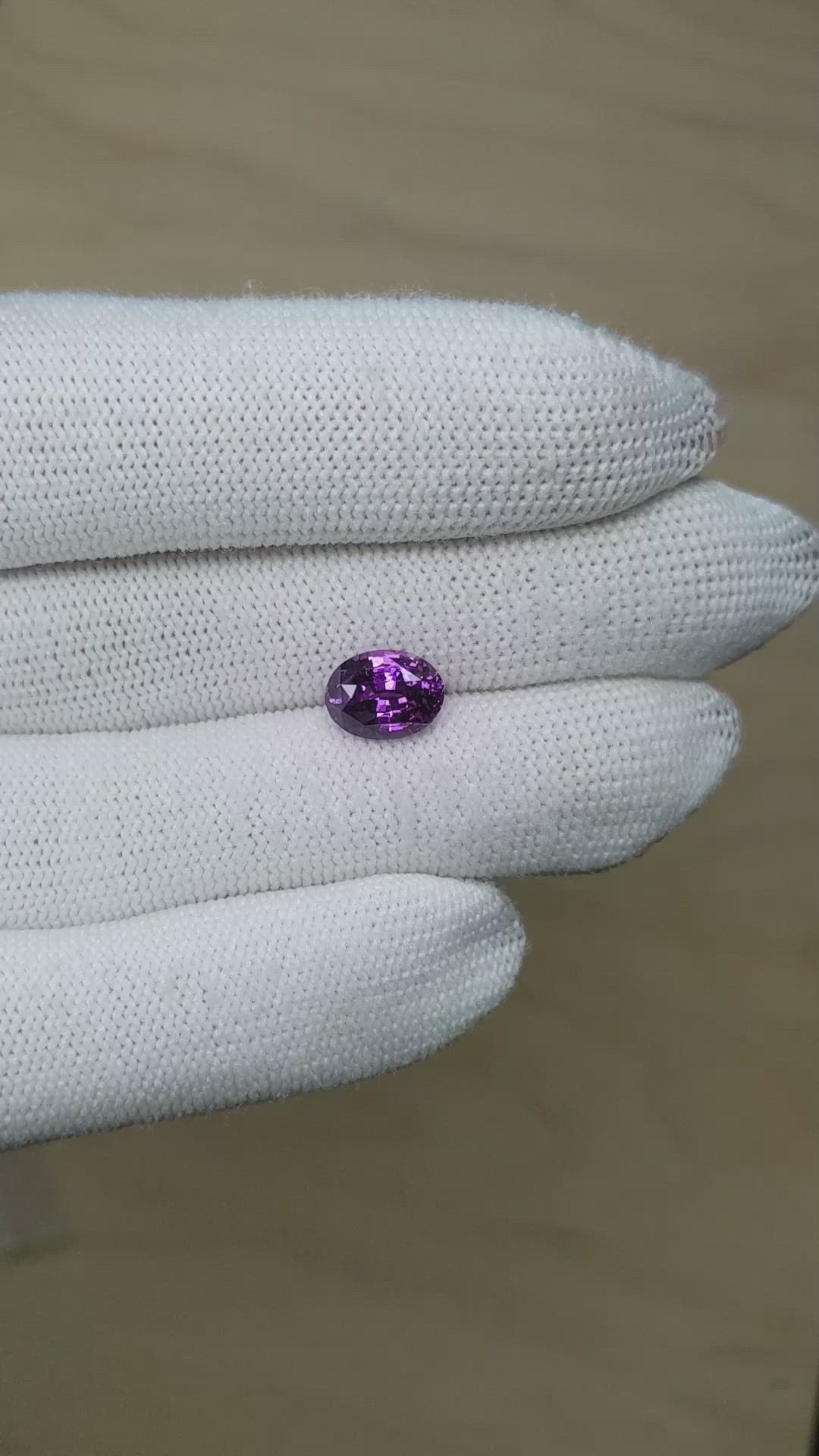 3.18 Ct. Purple Sapphire from Madagascar Size Video