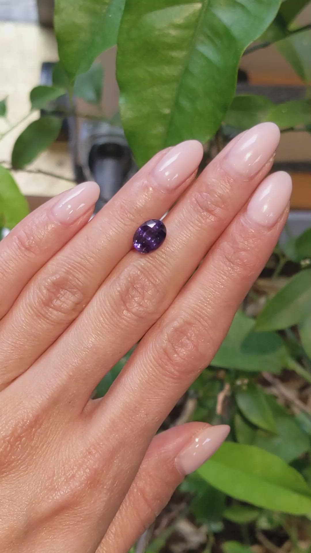3.18 Ct. Purple Sapphire from Madagascar Size Video
