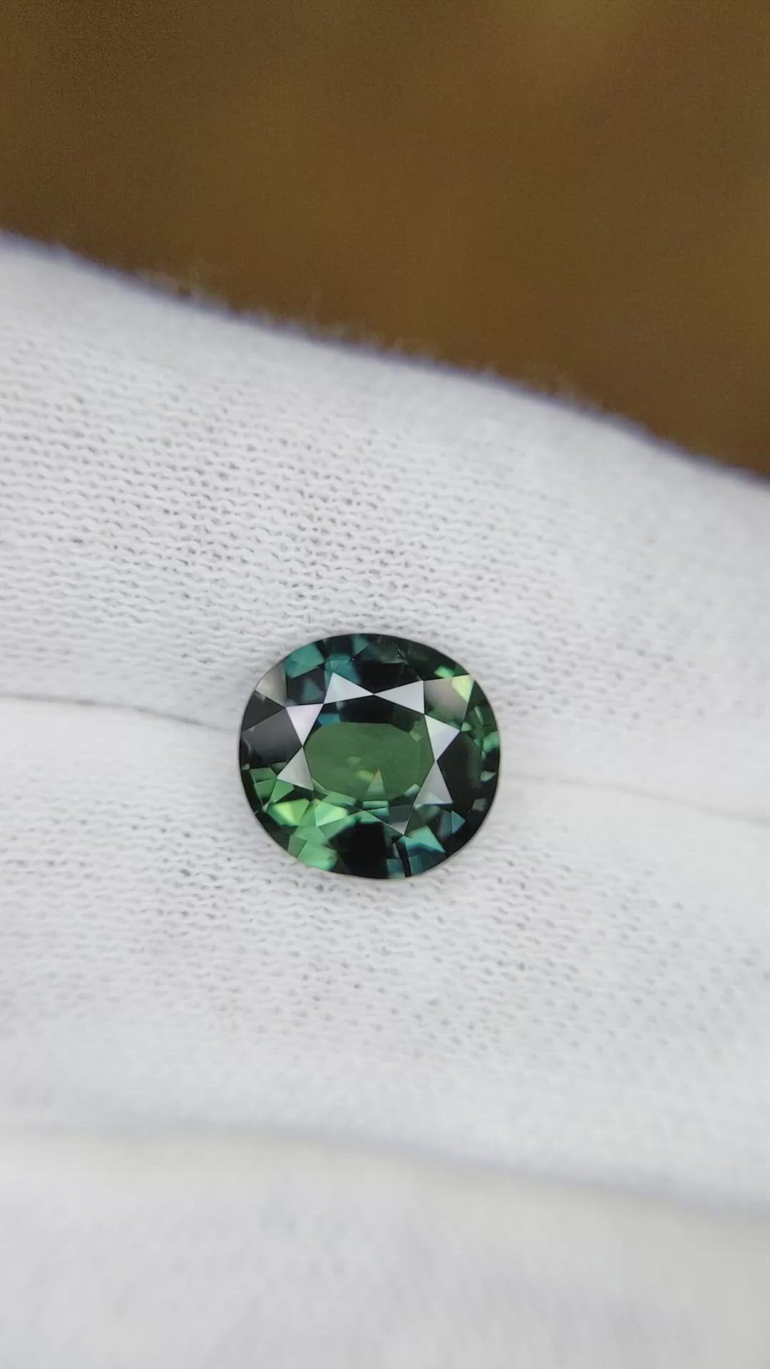 4.11 Ct. Bluish Green Sapphire from Tanzania Size Video