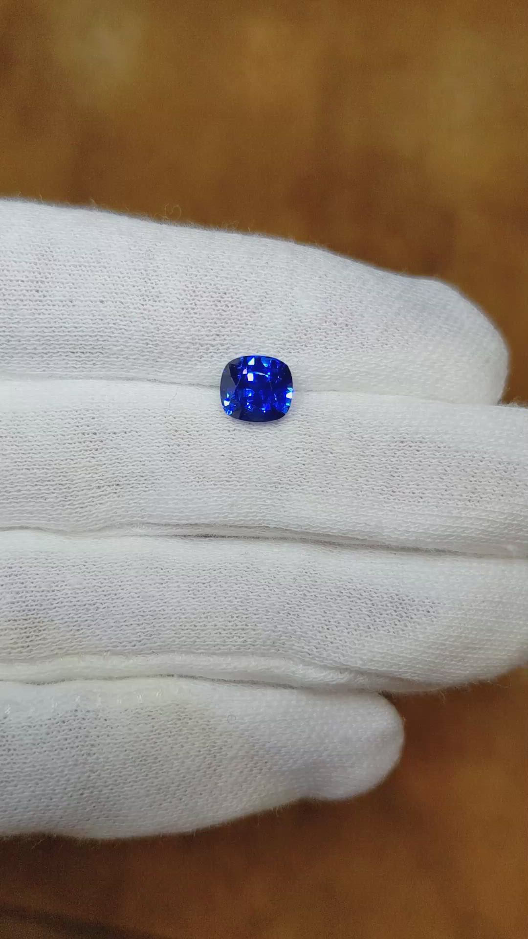 2.02 Ct. Blue Sapphire from Ceylon (Sri Lanka) Size Video
