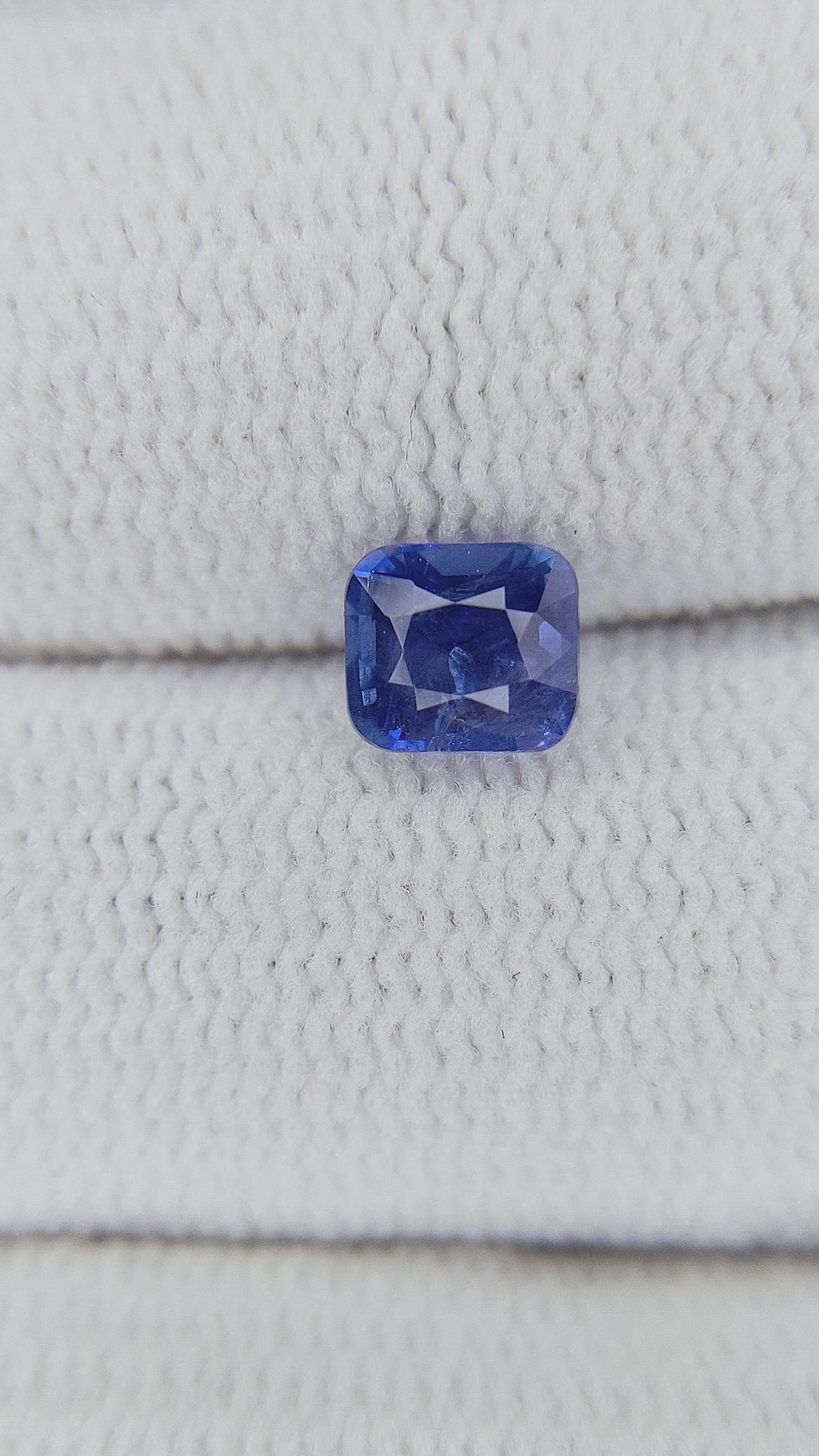 0.73 Ct. Blue Sapphire from Ceylon (Sri Lanka) Size Video