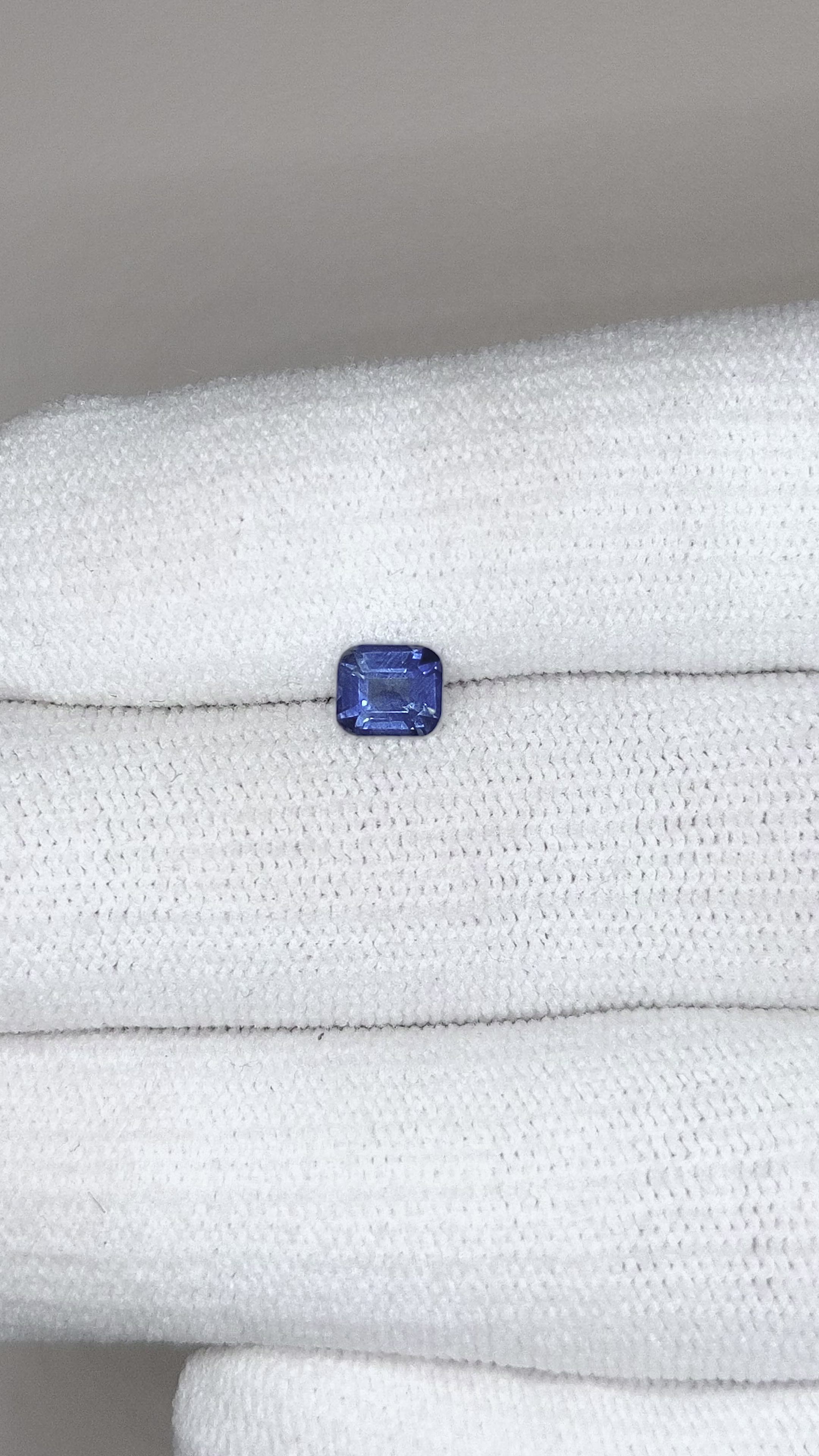 0.80 Ct. Blue Sapphire from Ceylon (Sri Lanka) Size Video