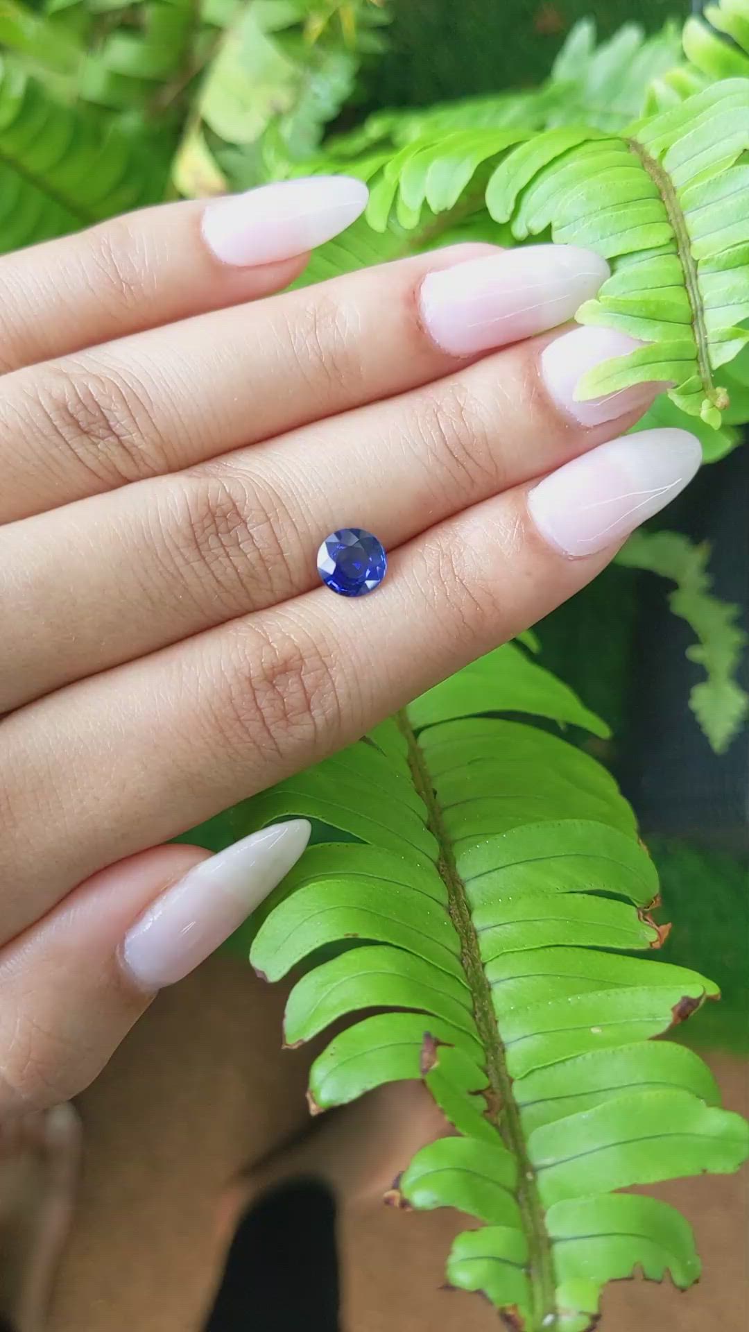 1.35 Ct. Blue Sapphire from Ceylon (Sri Lanka) Size Video