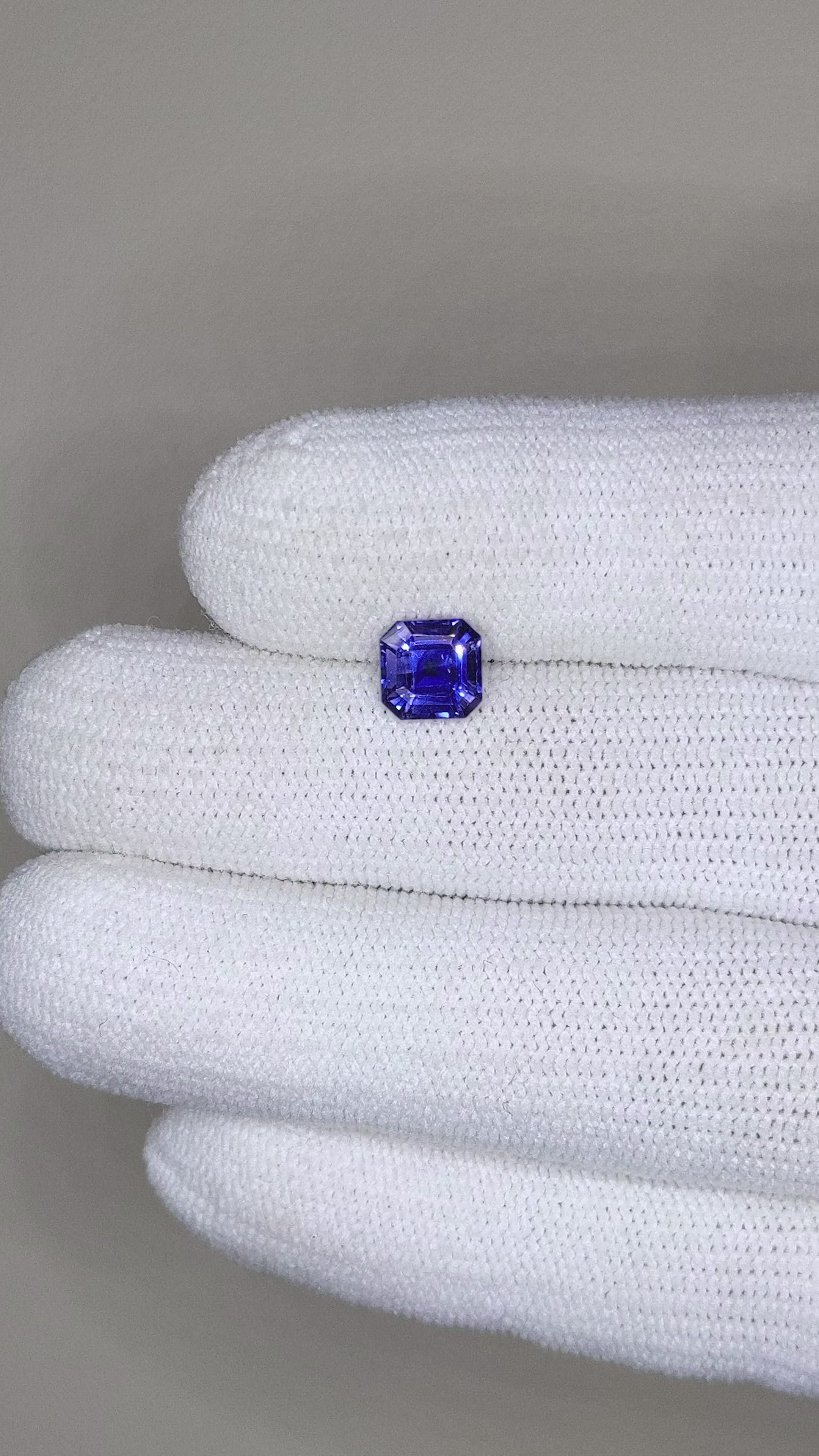 1.72 Ct. Blue Sapphire from Ceylon (Sri Lanka) Size Video