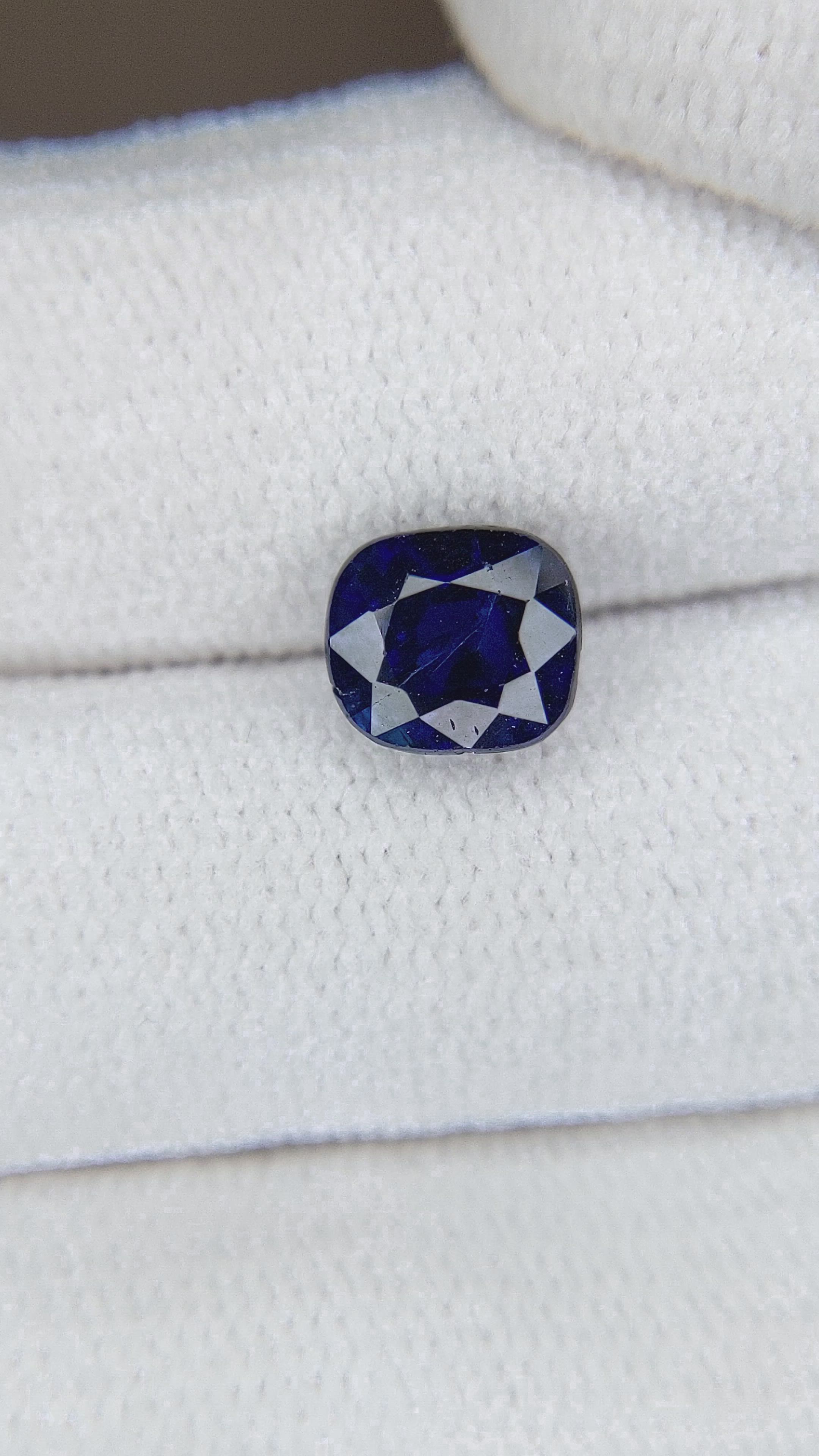 1.60 Ct. Blue Sapphire from Ceylon (Sri Lanka) Size Video