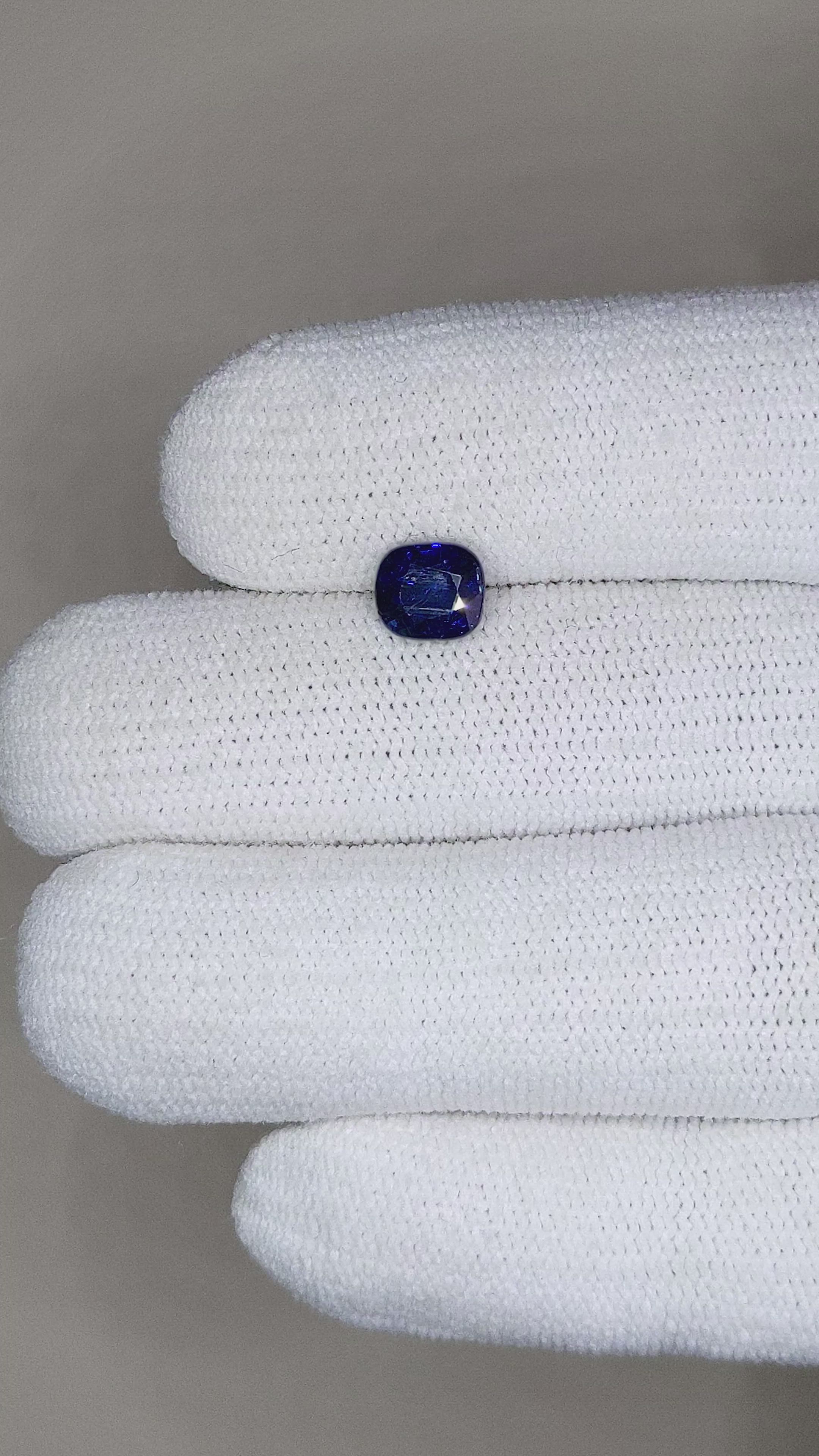 1.60 Ct. Blue Sapphire from Ceylon (Sri Lanka) Size Video