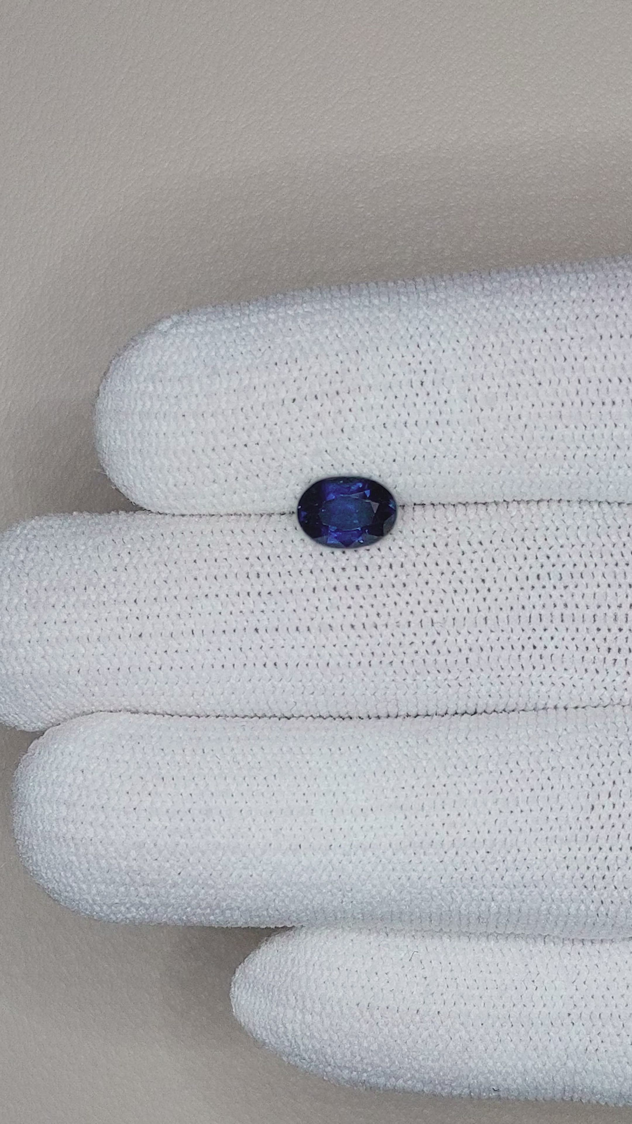 1.70 Ct. Blue Sapphire from Ceylon (Sri Lanka) Size Video