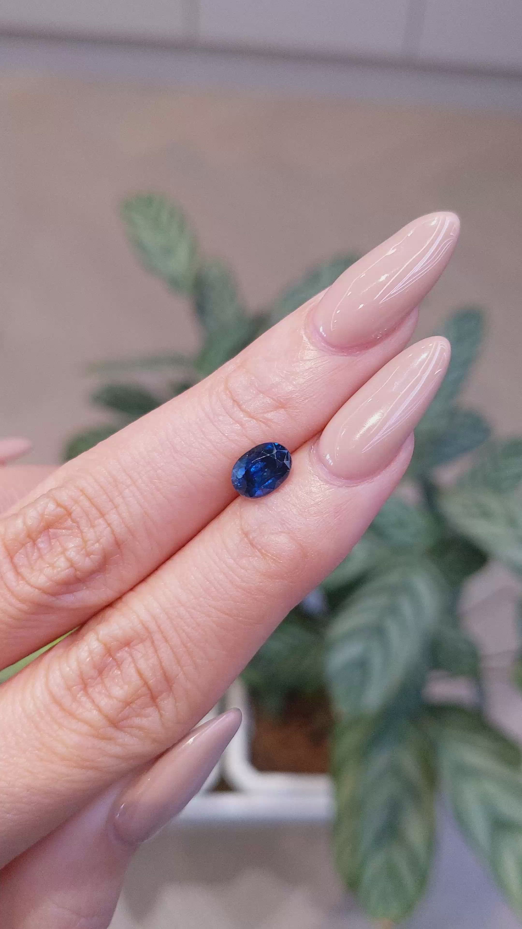 1.70 Ct. Blue Sapphire from Ceylon (Sri Lanka) Size Video