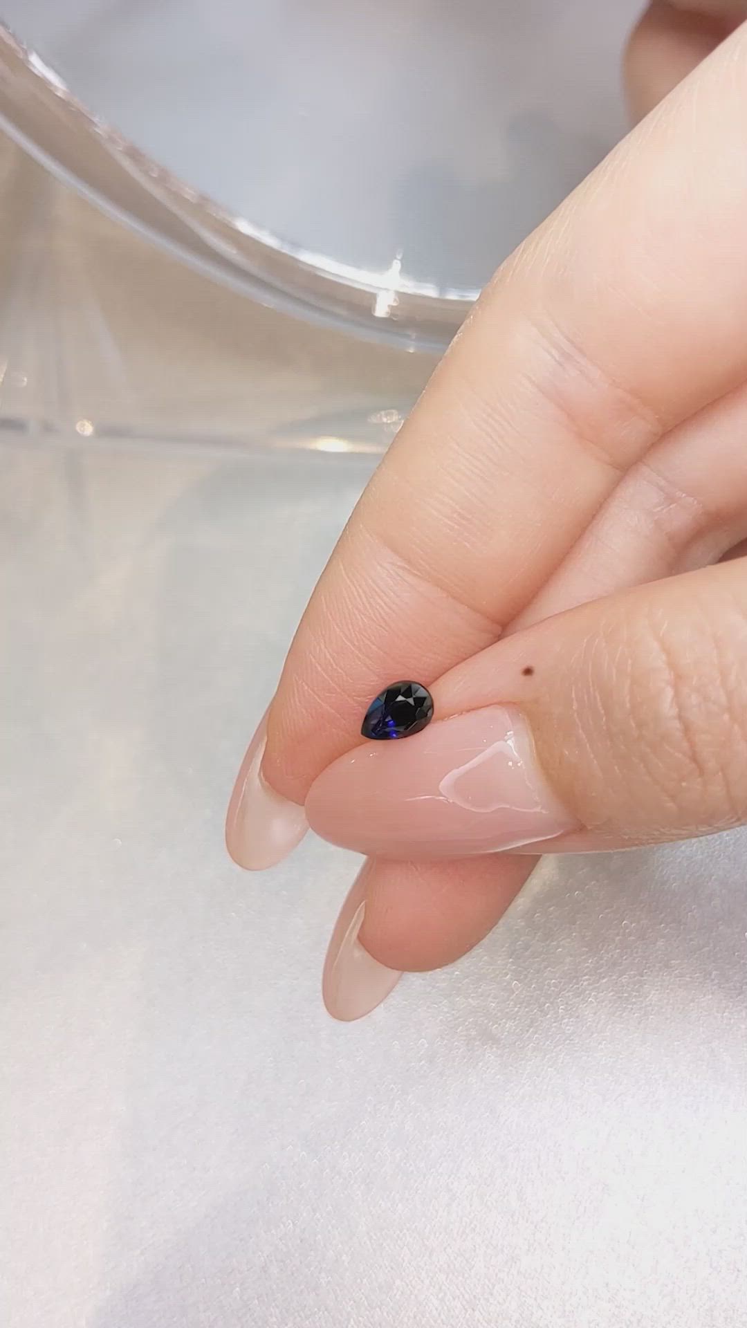 0.78 Ct. Blue Sapphire from Ceylon (Sri Lanka) Size Video