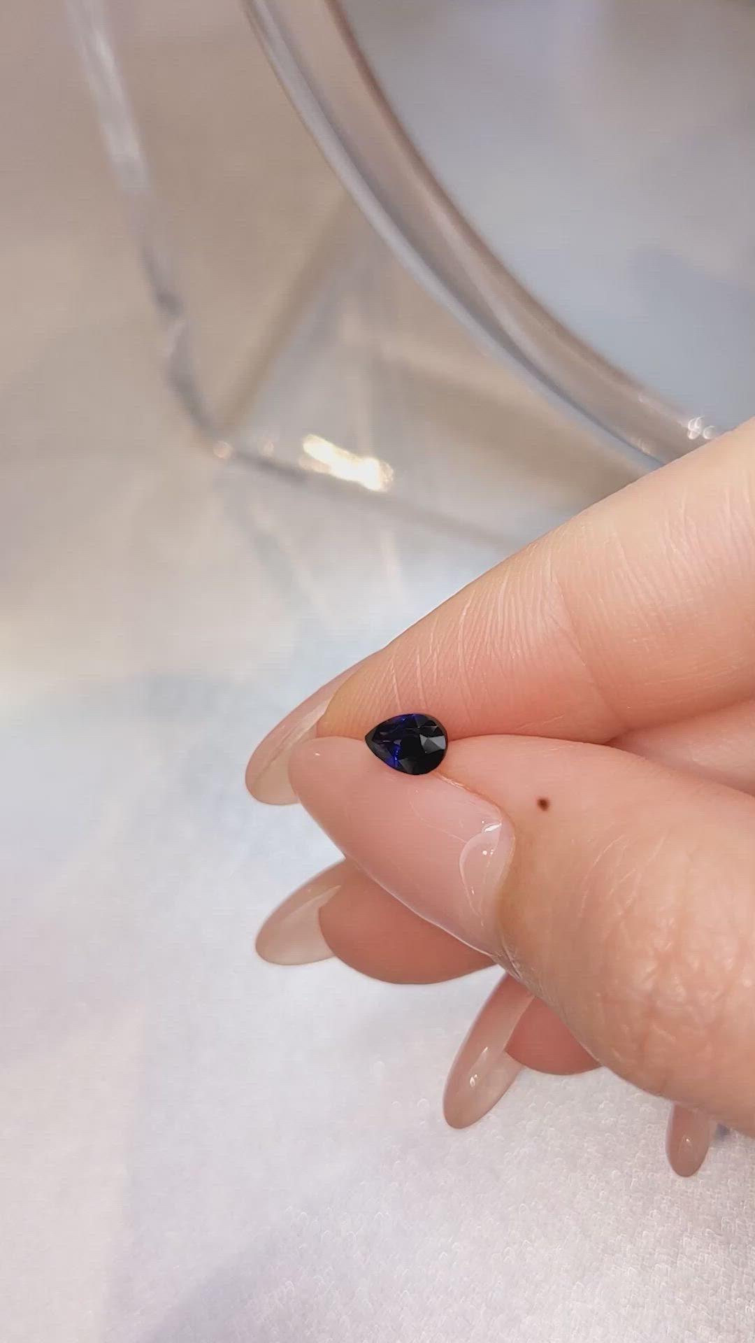 0.78 Ct. Blue Sapphire from Ceylon (Sri Lanka) Size Video