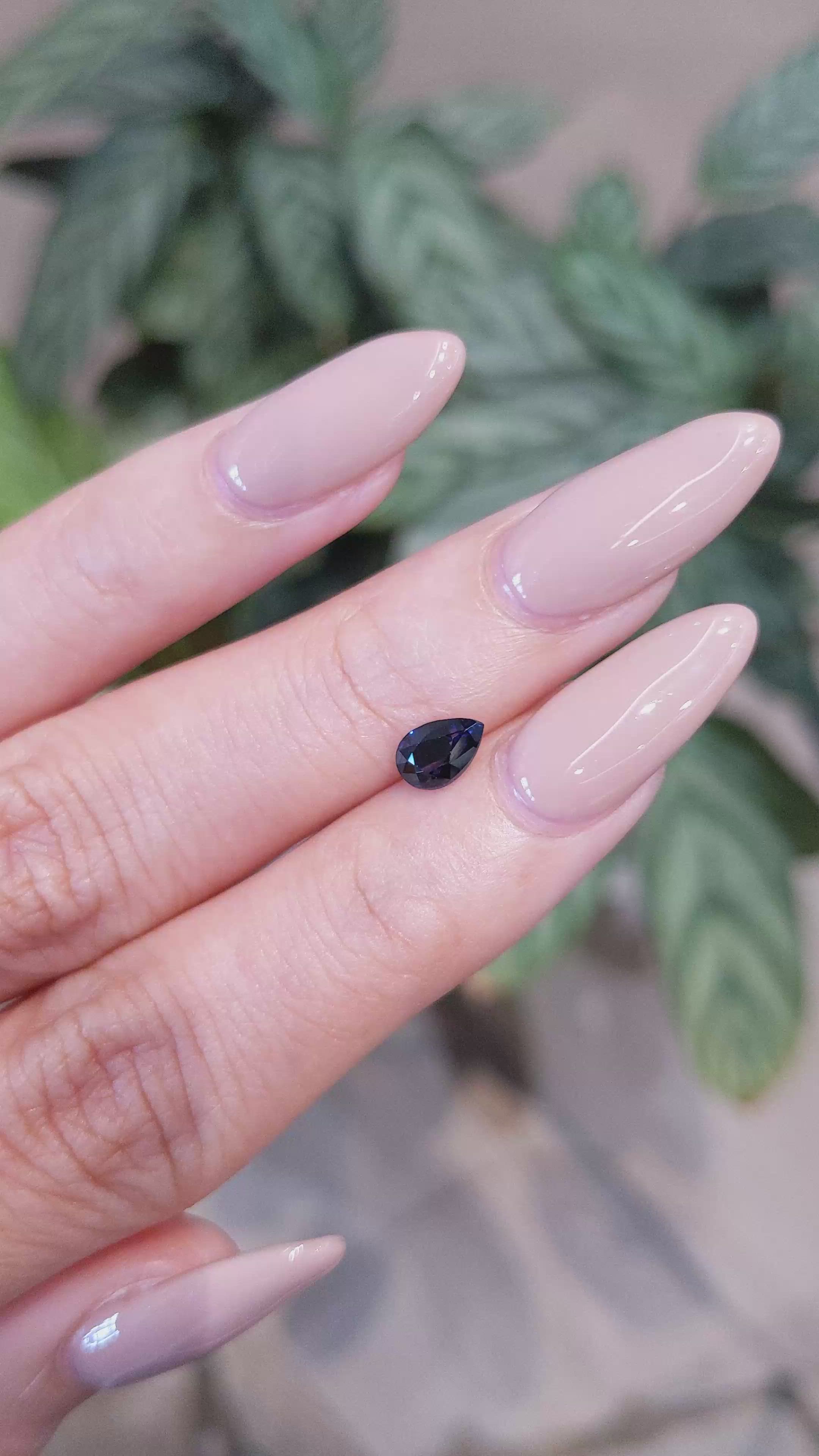 0.78 Ct. Blue Sapphire from Ceylon (Sri Lanka) Size Video