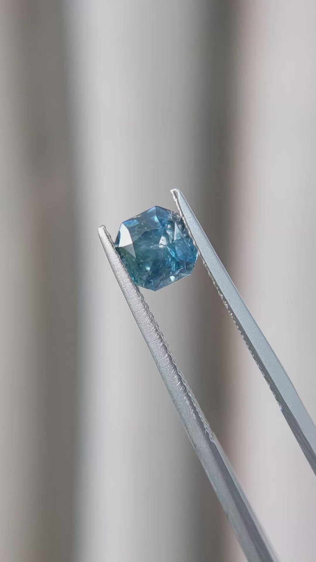 1.44 Ct. Greenish Blue Sapphire from Ceylon (Sri Lanka) Size Video