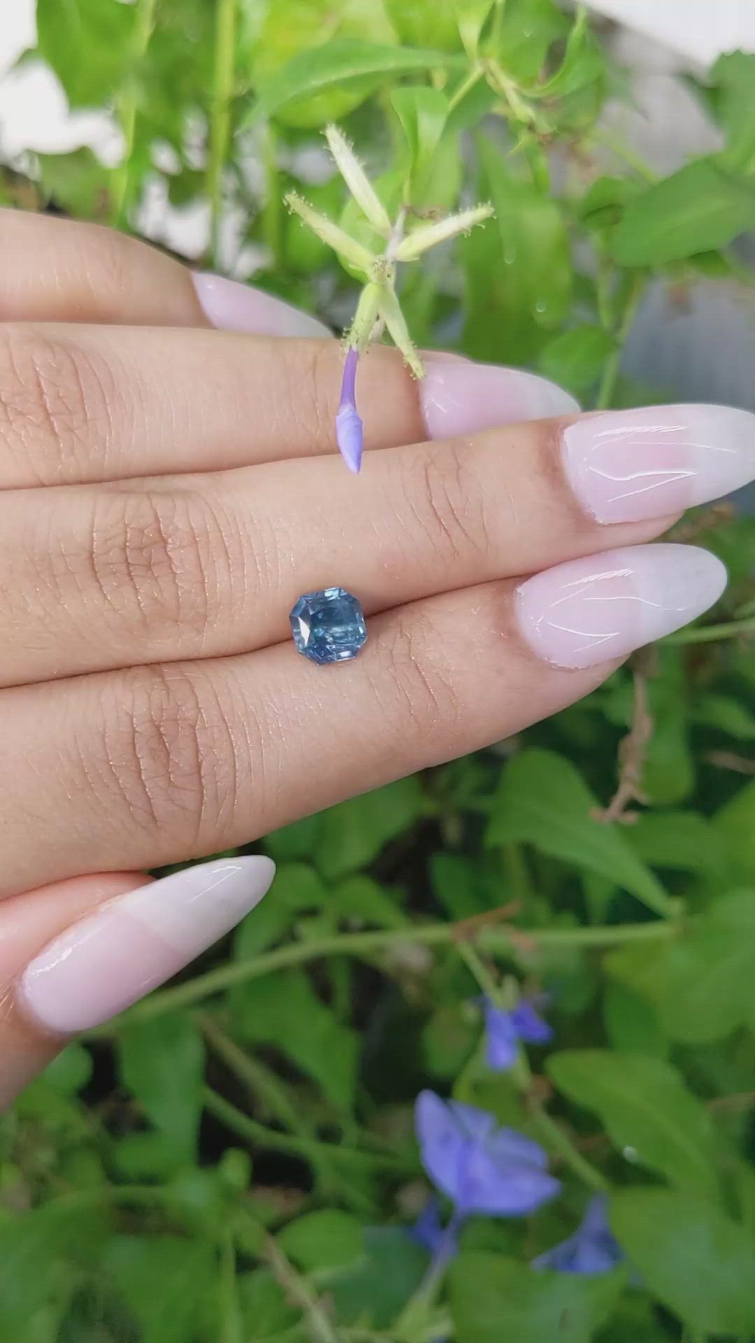 1.44 Ct. Greenish Blue Sapphire from Ceylon (Sri Lanka) Size Video