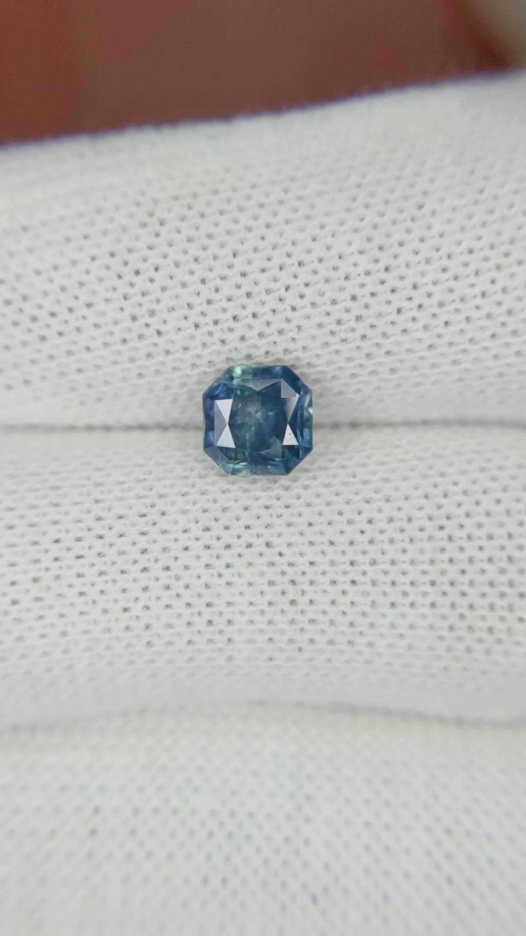 1.44 Ct. Greenish Blue Sapphire from Ceylon (Sri Lanka) Size Video