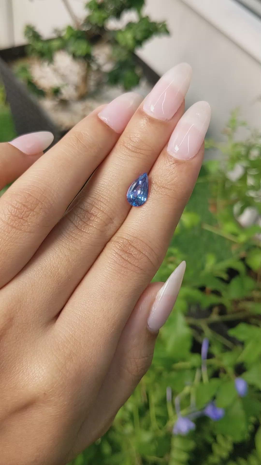2.06 Ct. Blue Sapphire from Ceylon (Sri Lanka) Size Video