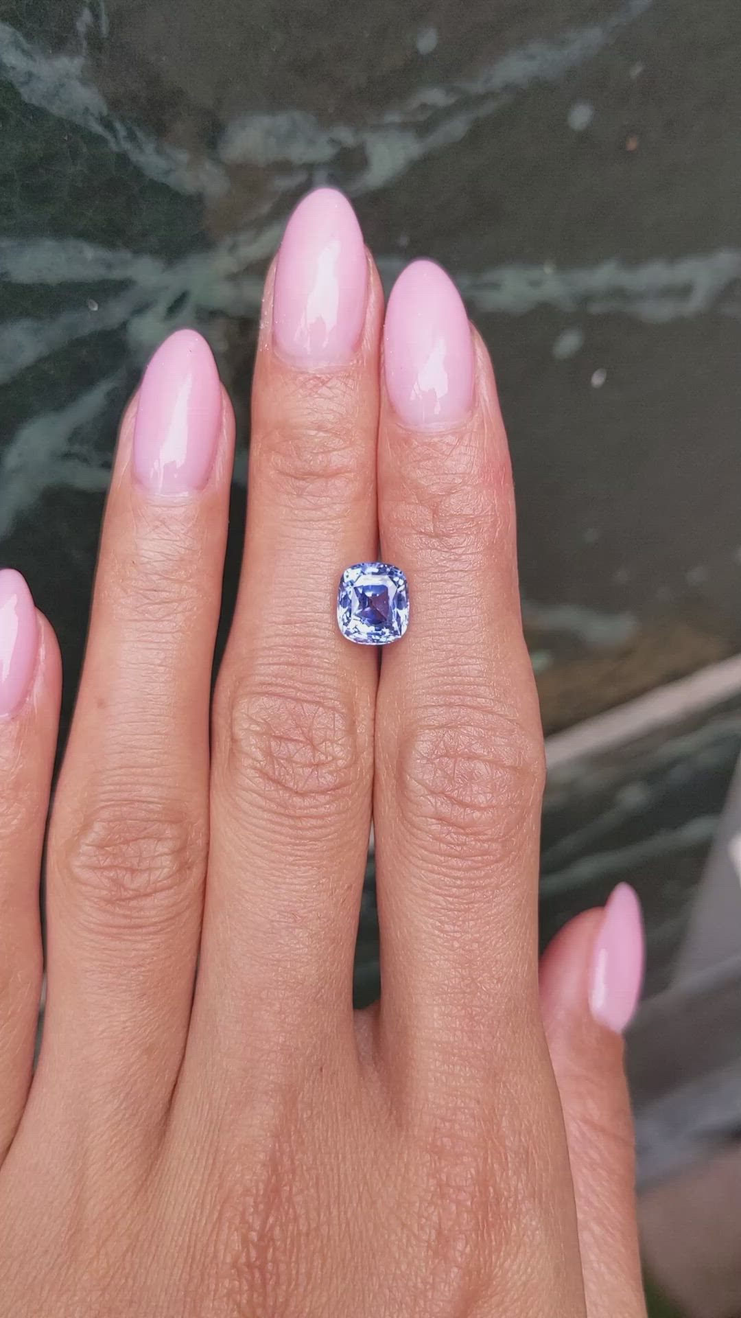 3.39 Ct. Blue Sapphire from Ceylon (Sri Lanka) Size Video