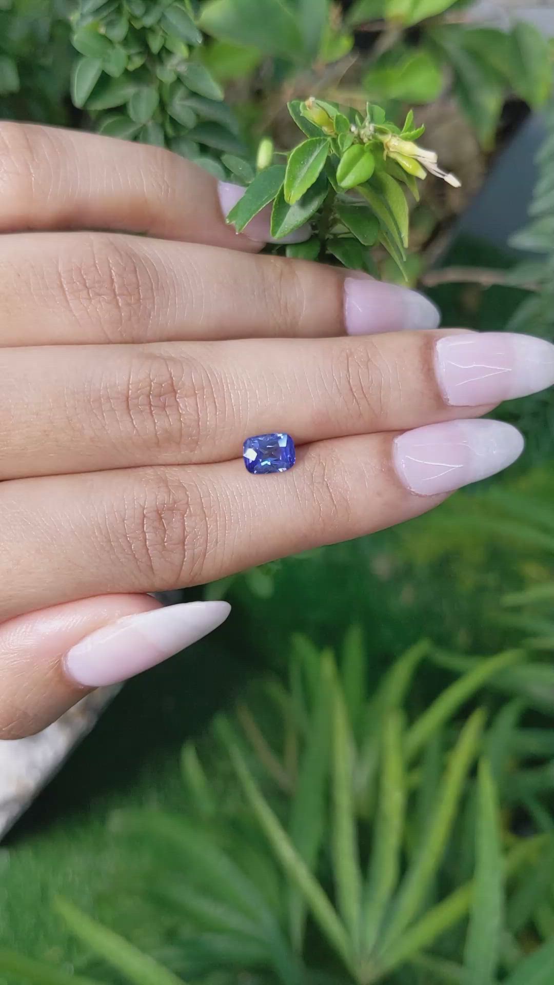 1.14 Ct. Blue Sapphire from Ceylon (Sri Lanka) Size Video