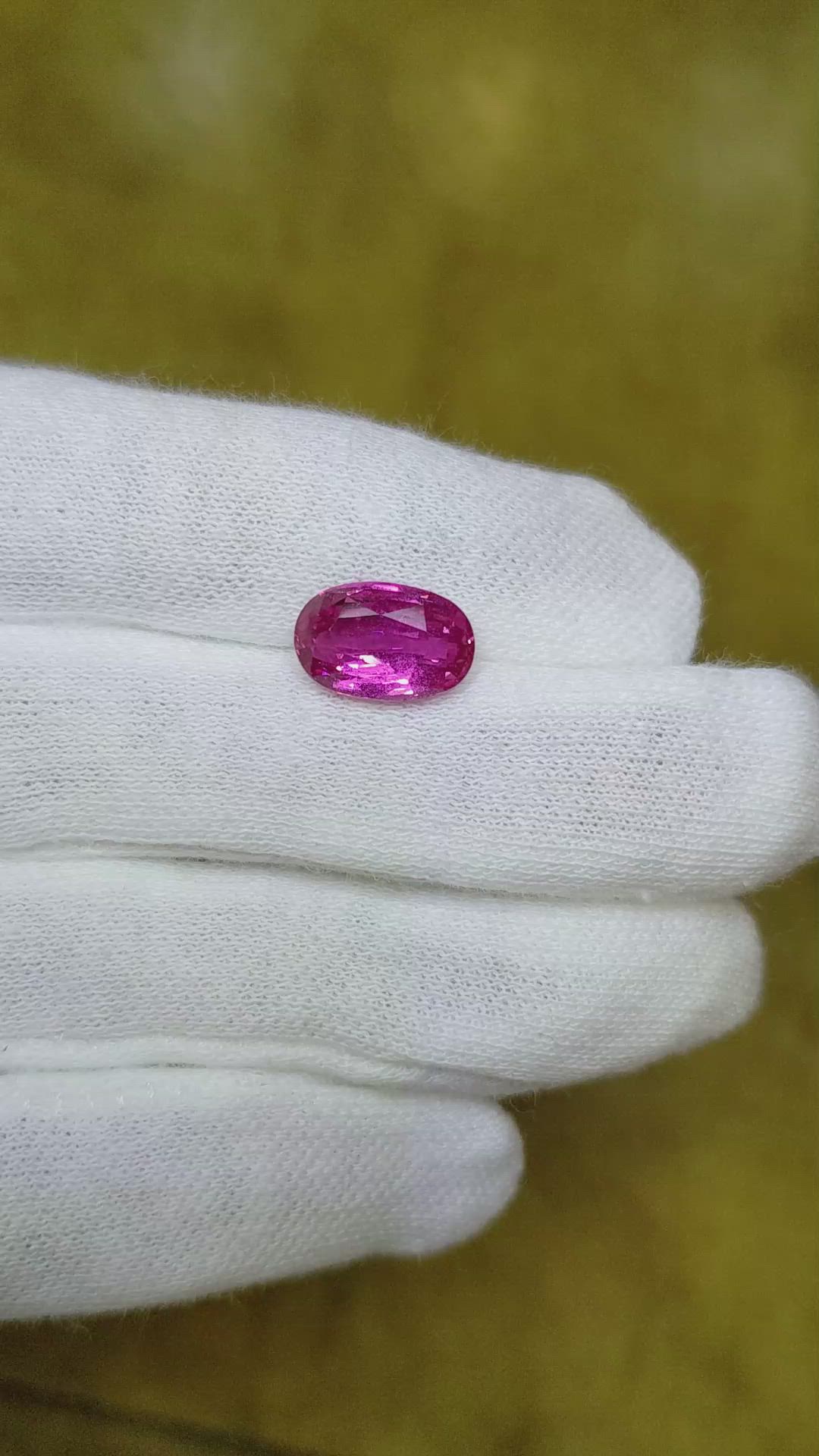 4.07 Ct. Pink Sapphire from Madagascar Size Video