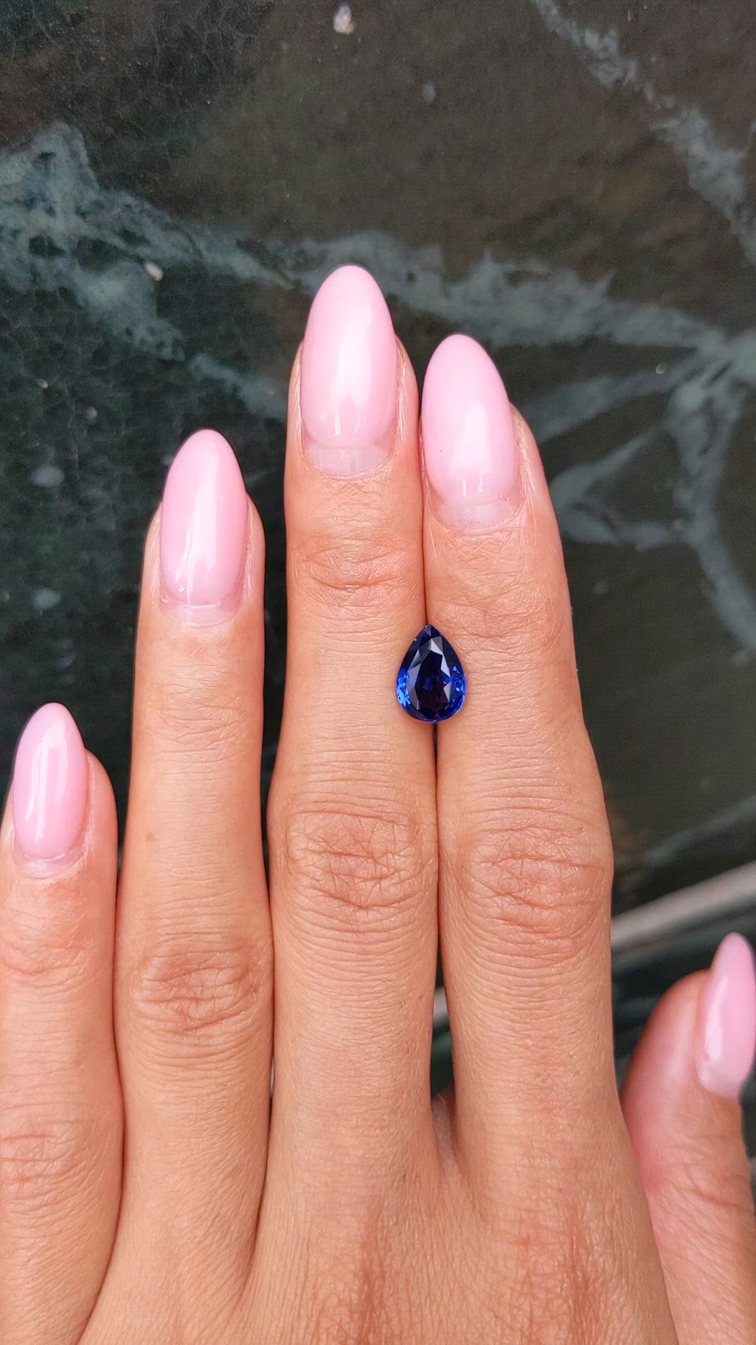 2.01 Ct. Blue Sapphire from Ceylon (Sri Lanka) Size Video