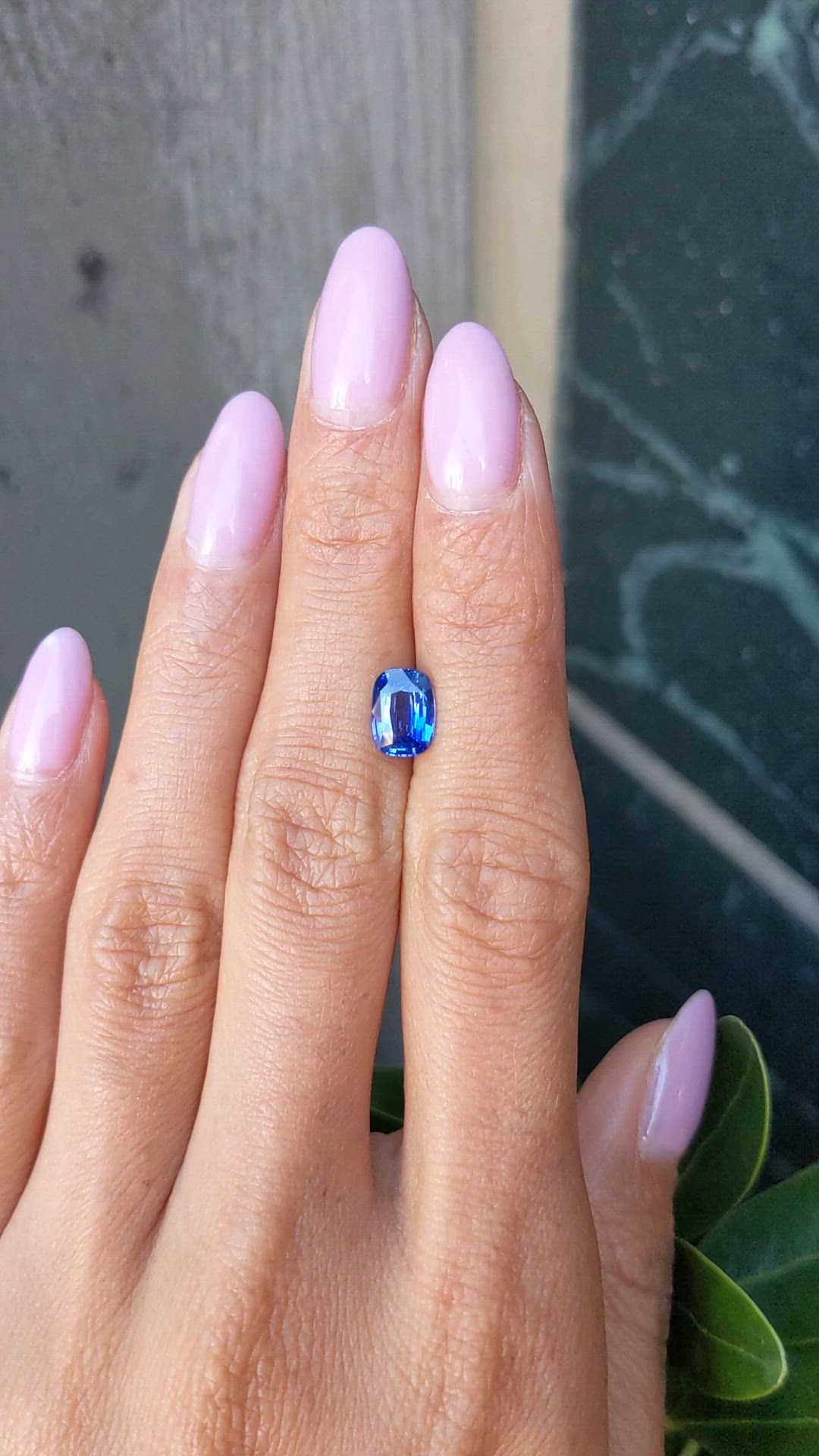 1.60 Ct. Blue Sapphire from Ceylon (Sri Lanka) Size Video