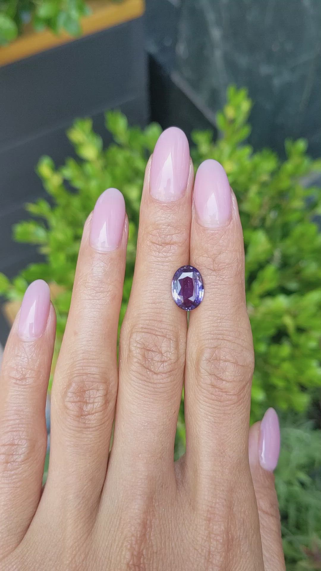 3.29 Ct. Purple Sapphire from Madagascar Size Video