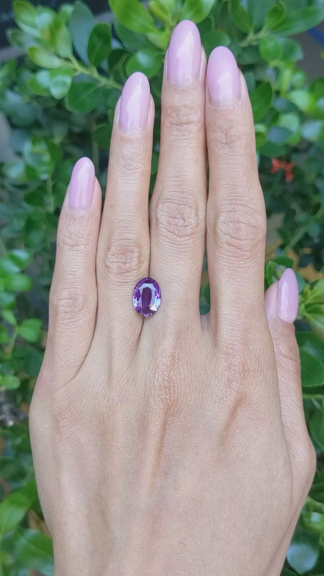 3.29 Ct. Purple Sapphire from Madagascar Size Video