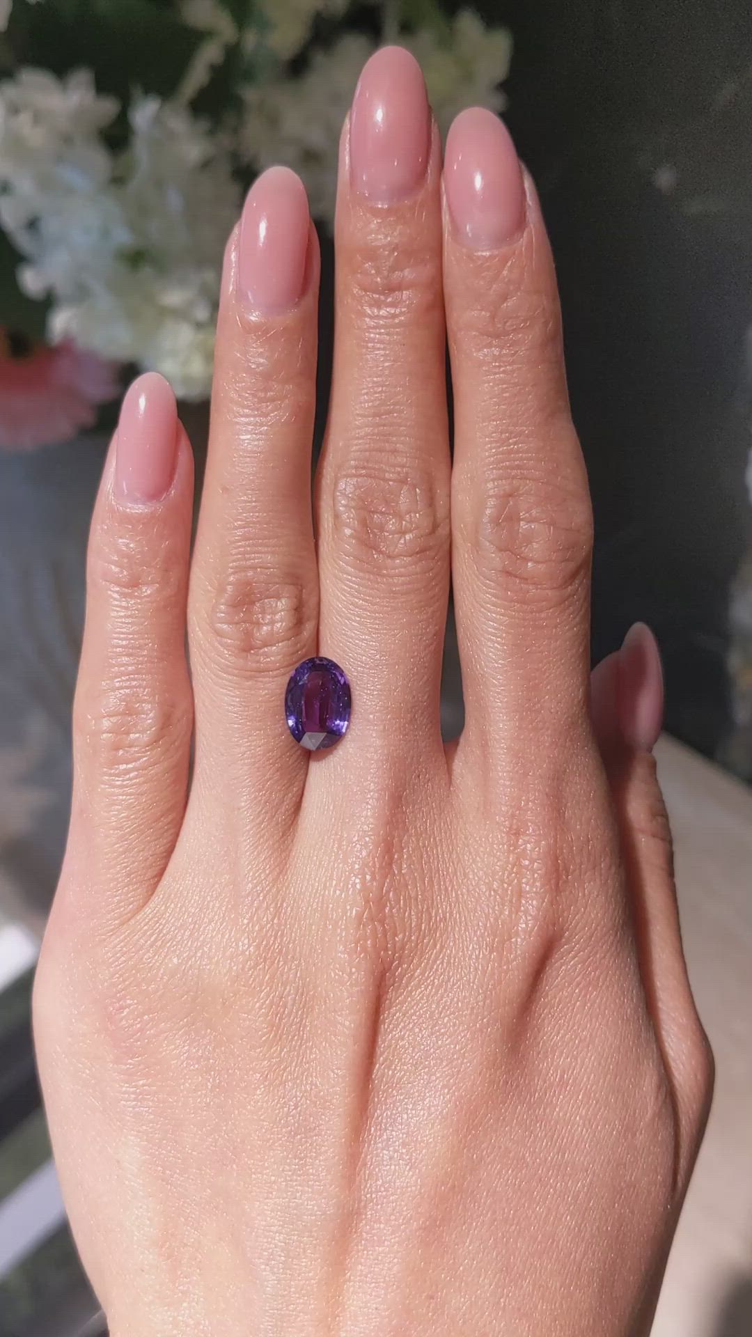 3.29 Ct. Purple Sapphire from Madagascar Size Video