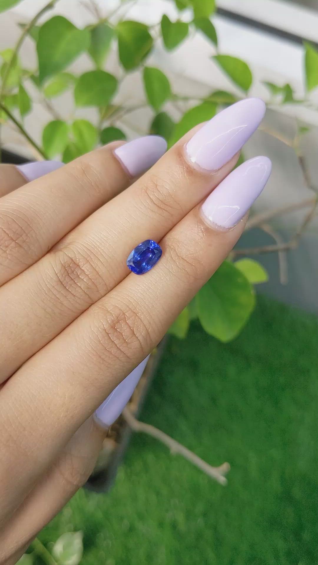 1.87 Ct. Blue Sapphire from Ceylon (Sri Lanka) Size Video