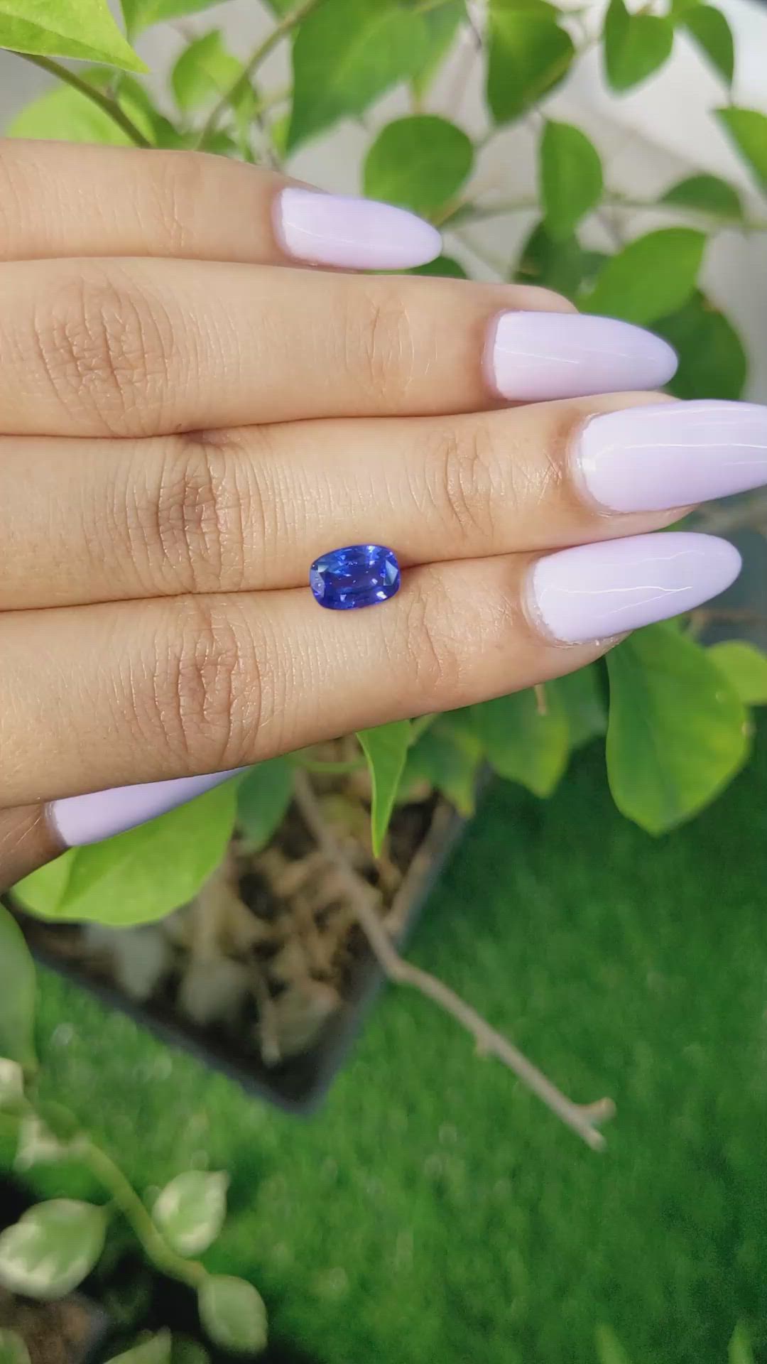 1.87 Ct. Blue Sapphire from Ceylon (Sri Lanka) Size Video