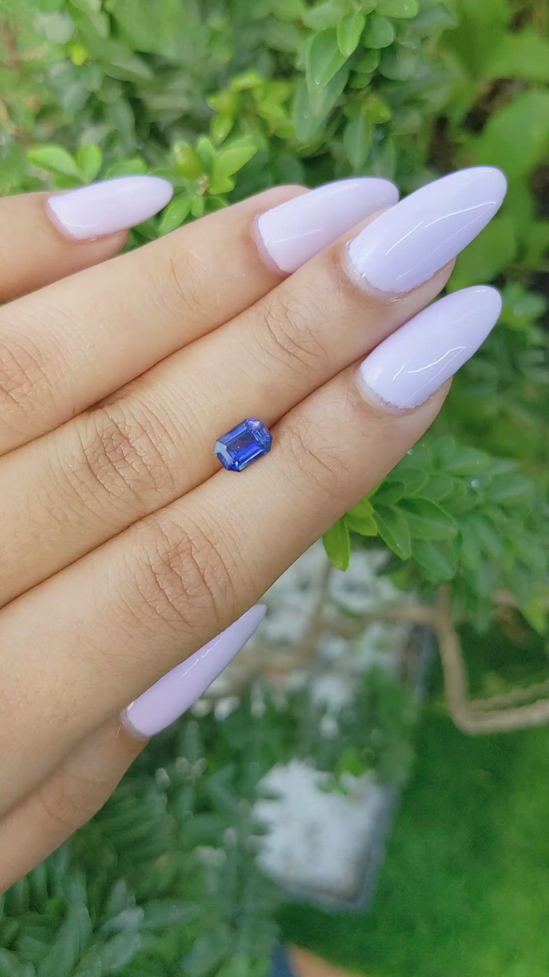 1.11 Ct. Blue Sapphire from Ceylon (Sri Lanka) Size Video