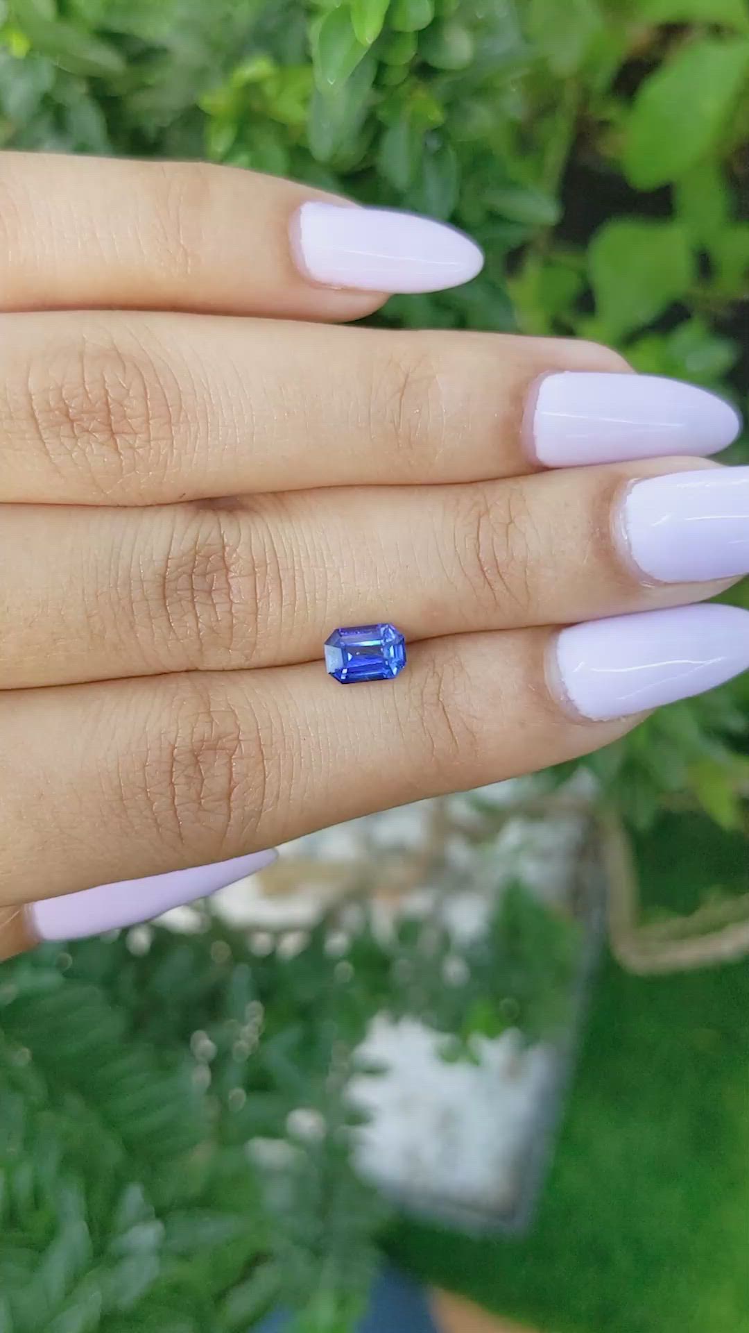 1.11 Ct. Blue Sapphire from Ceylon (Sri Lanka) Size Video