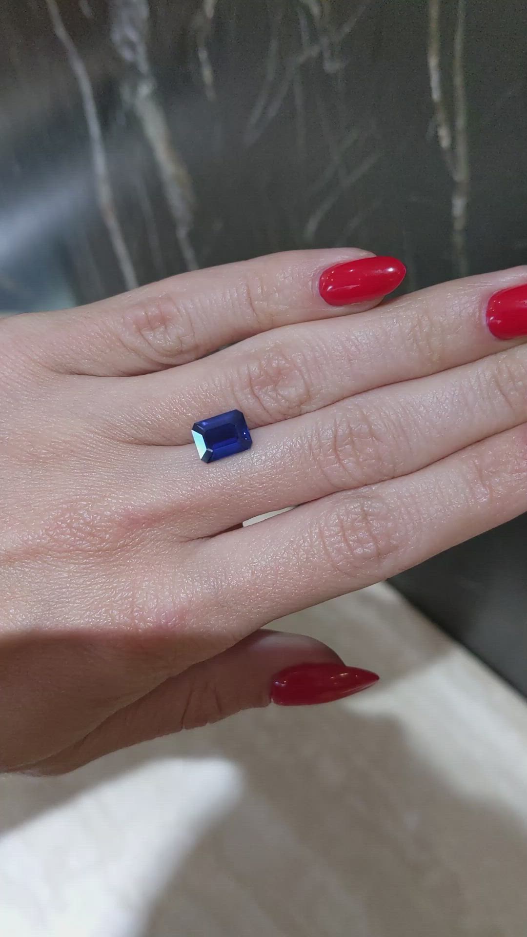 2.71 Ct. Blue Sapphire from Ceylon (Sri Lanka) Size Video