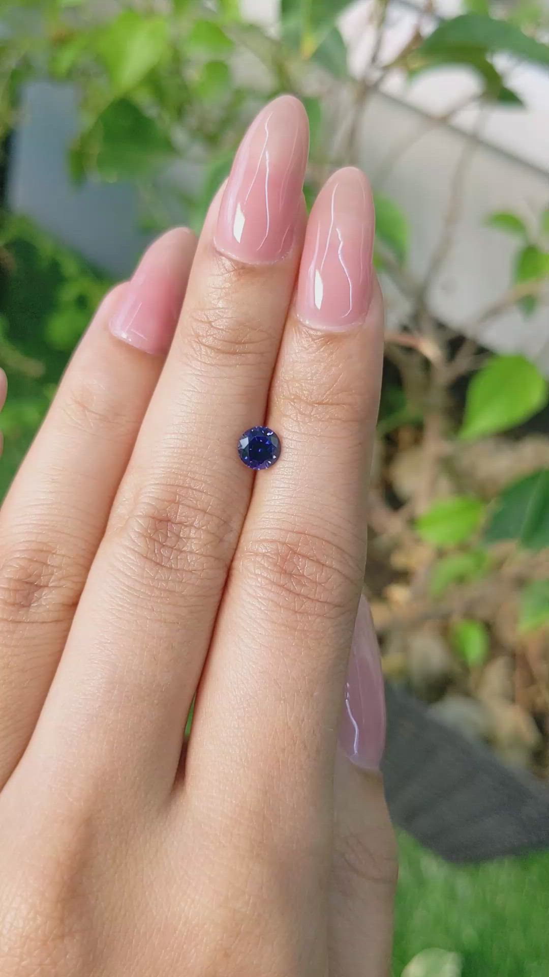 0.84 Ct. Blue Sapphire from Ceylon (Sri Lanka) Size Video