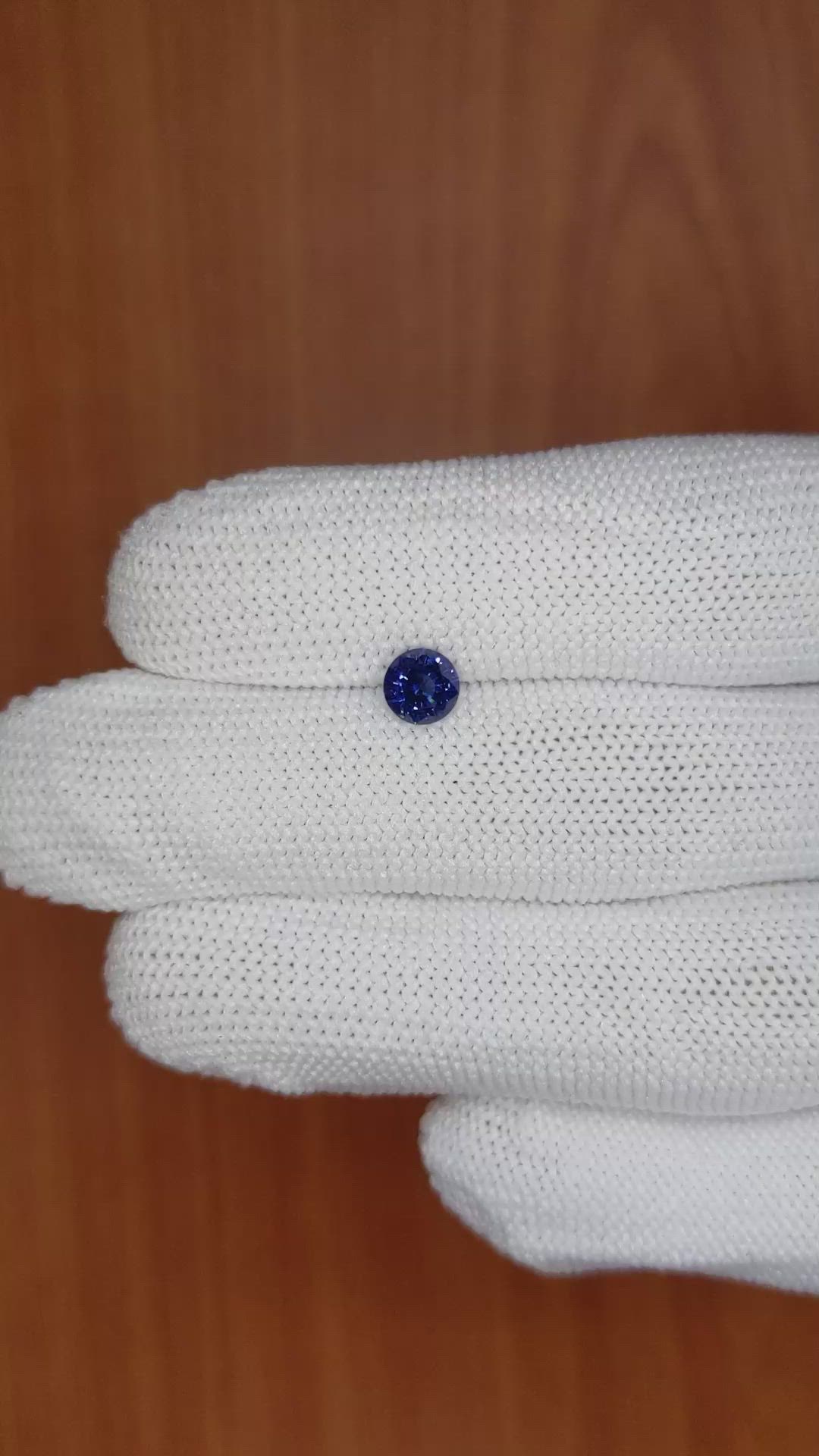 0.84 Ct. Blue Sapphire from Ceylon (Sri Lanka) Size Video