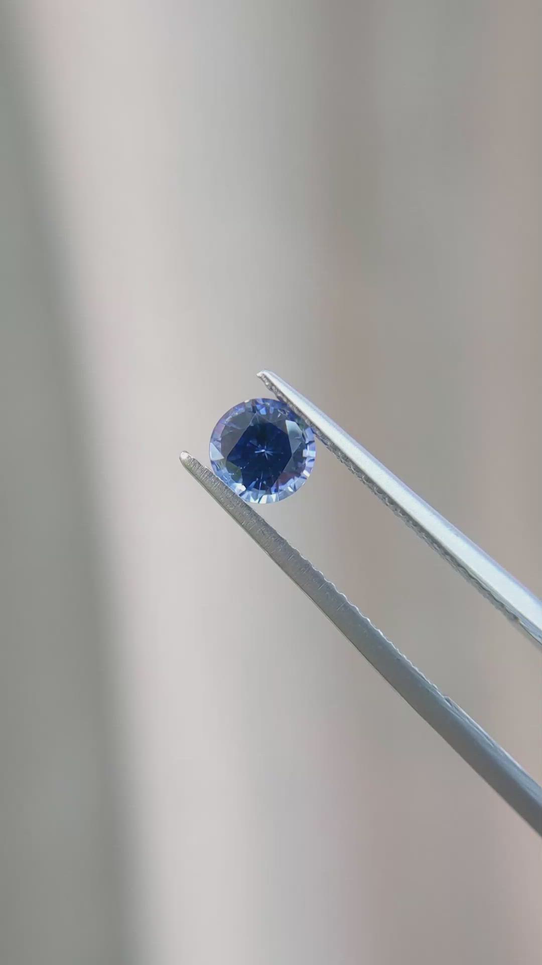 0.97 Ct. Blue Sapphire from Ceylon (Sri Lanka) Size Video
