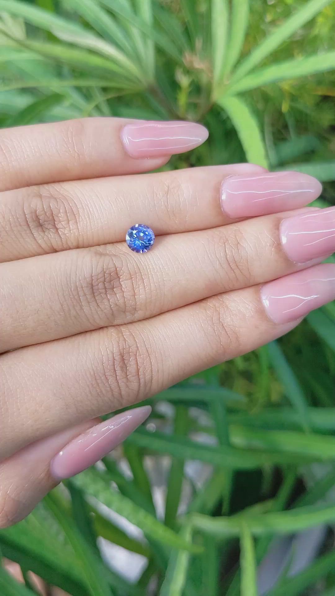 0.97 Ct. Blue Sapphire from Ceylon (Sri Lanka) Size Video