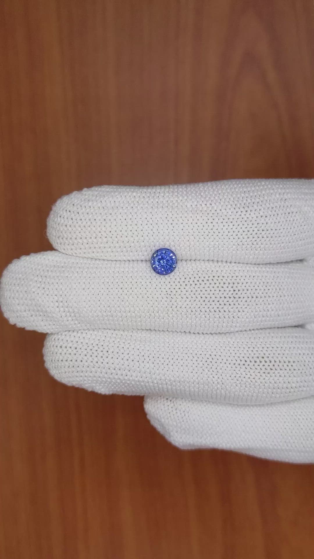 0.97 Ct. Blue Sapphire from Ceylon (Sri Lanka) Size Video